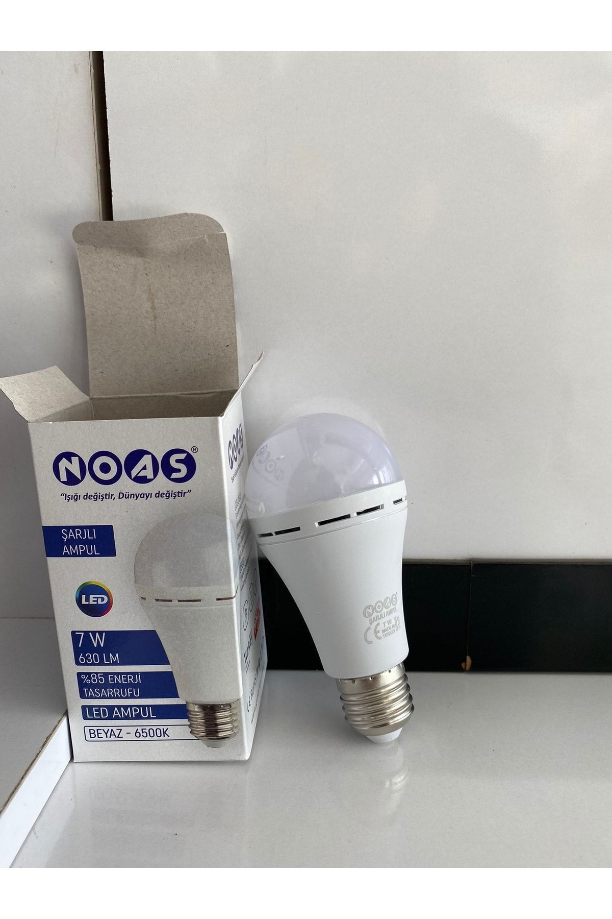 Noas Şarjlı Ampul (Beyaz 6500K)