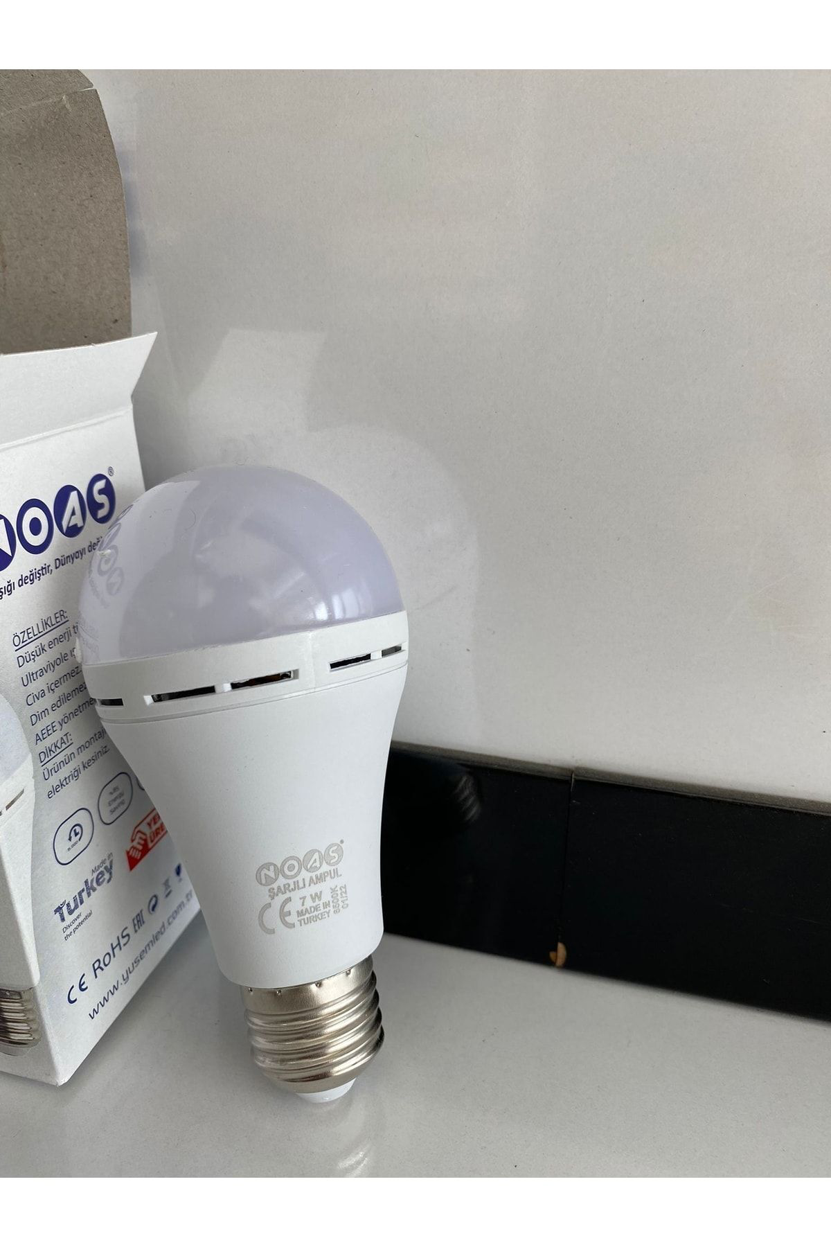 Noas Şarjlı Ampul (Beyaz 6500K)