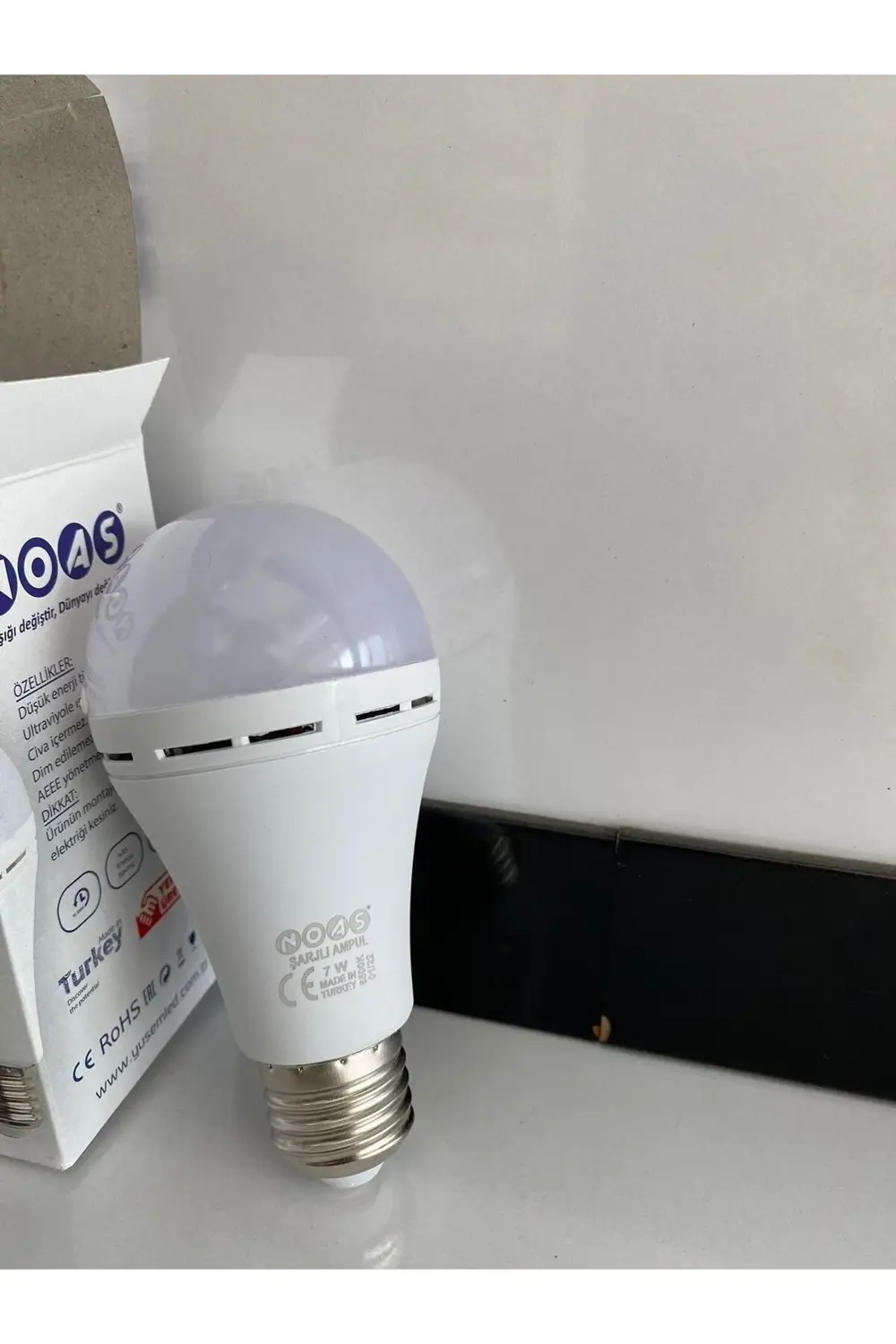 Noas Şarjlı Ampul (Beyaz 6500K)