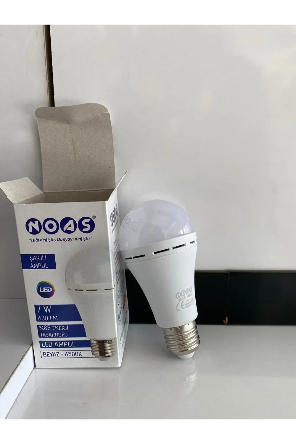 Noas Şarjlı Ampul (Beyaz 6500K)