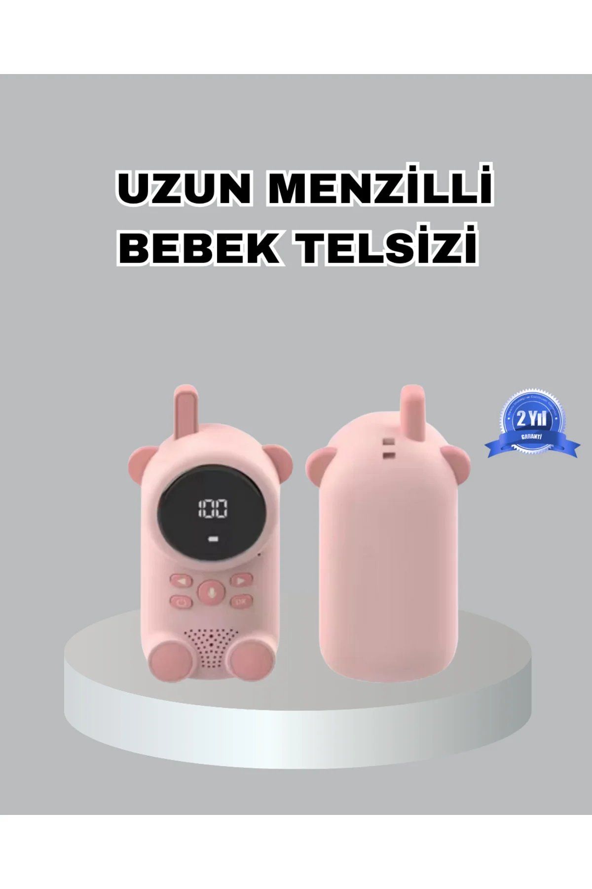 Şarjlı Bebek Telsizi Uzun Mesafe 22 Kanal LCD Ekran VOX Modu 400 