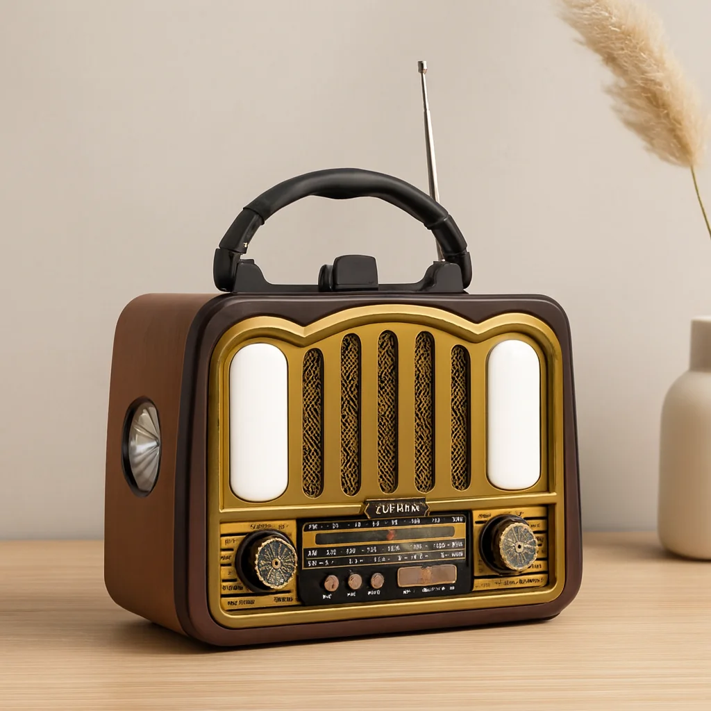 Şarjlı Bluetooth FM Radyo Hoparlör (USB/TF MP3, Nostaljik İbreli) Şarjlı Bluetooth FM Radyo Hoparlör (USB/TF MP3, Nostaljik İbreli)