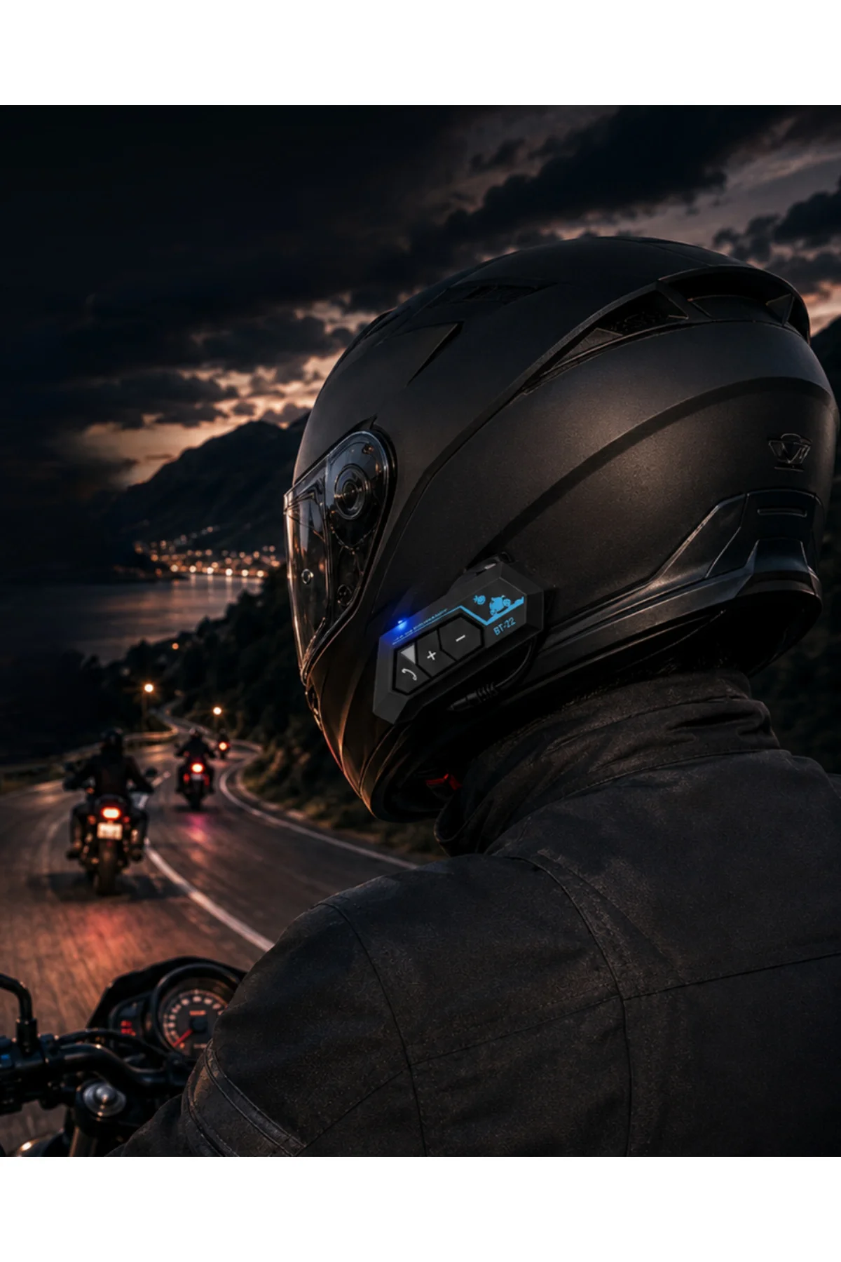 Şarjlı Bluetooth Kask Kulaklığı Navigasyon ve Müzik Destekli