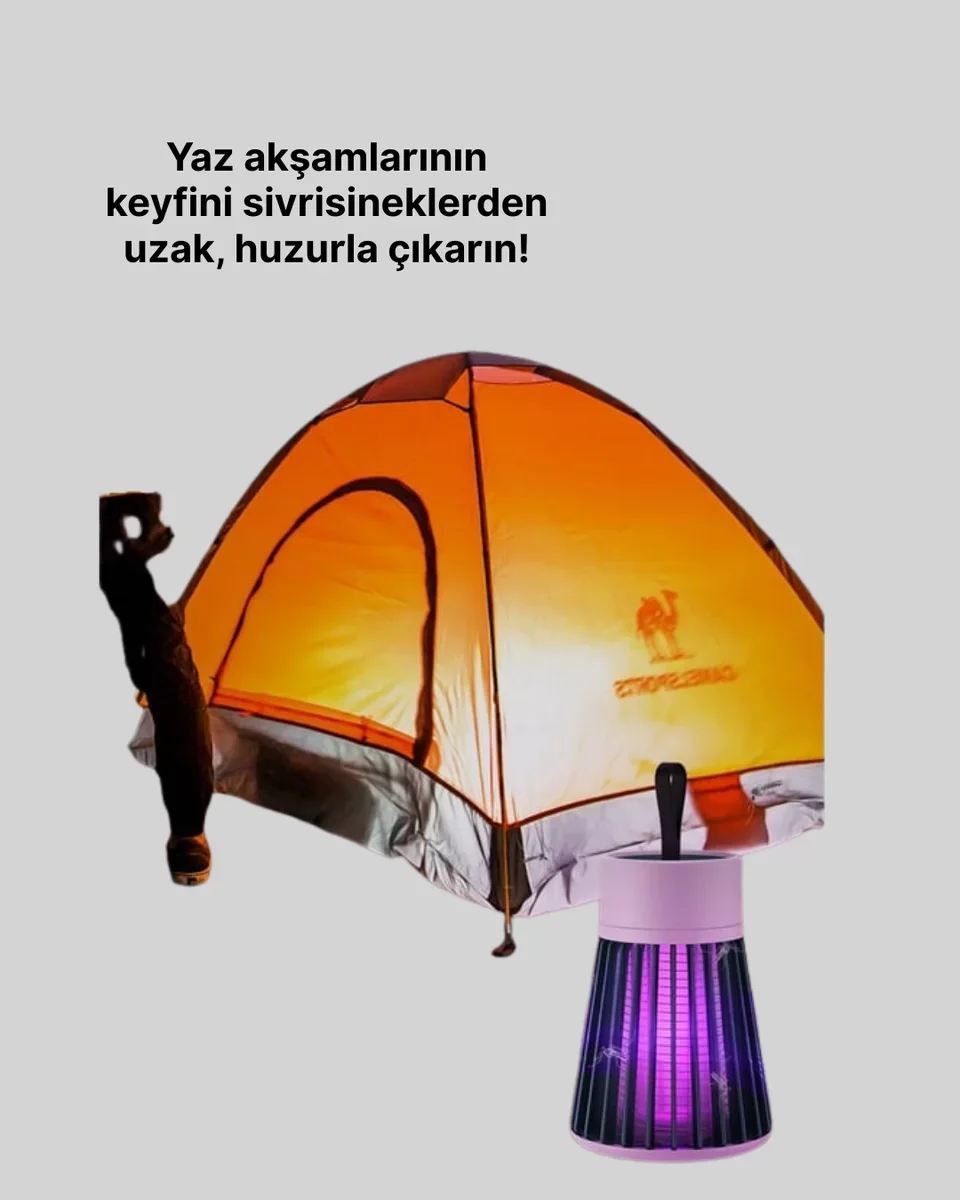 Şarjlı Böcek Kovucu Lamba - 360° Kapsamlı Koruma ve Uzun Ömürlü Batarya