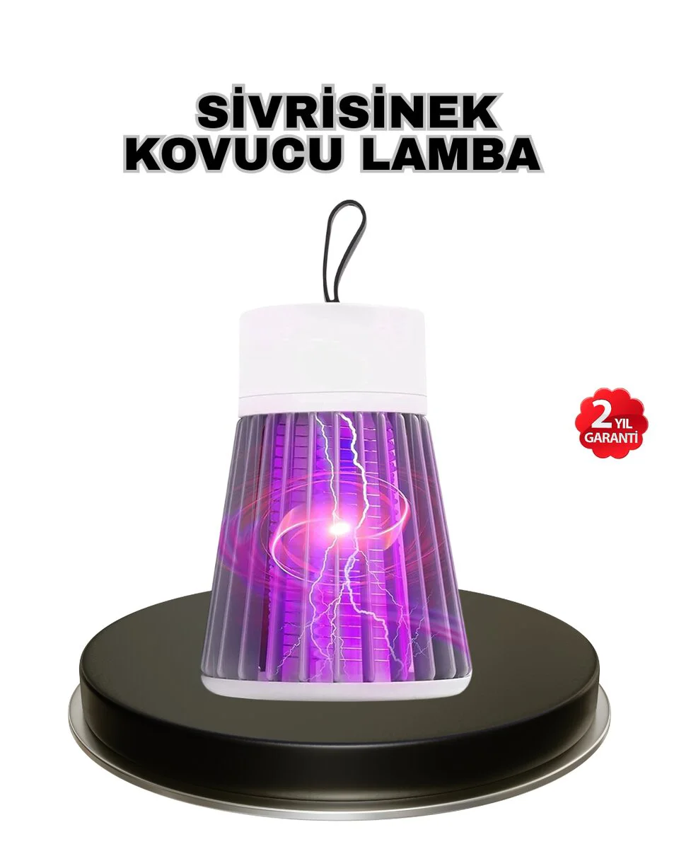 Şarjlı Böcek Öldürücü Lamba - Mor Işık ile Evde ve Kampta Sinek Kontrolü