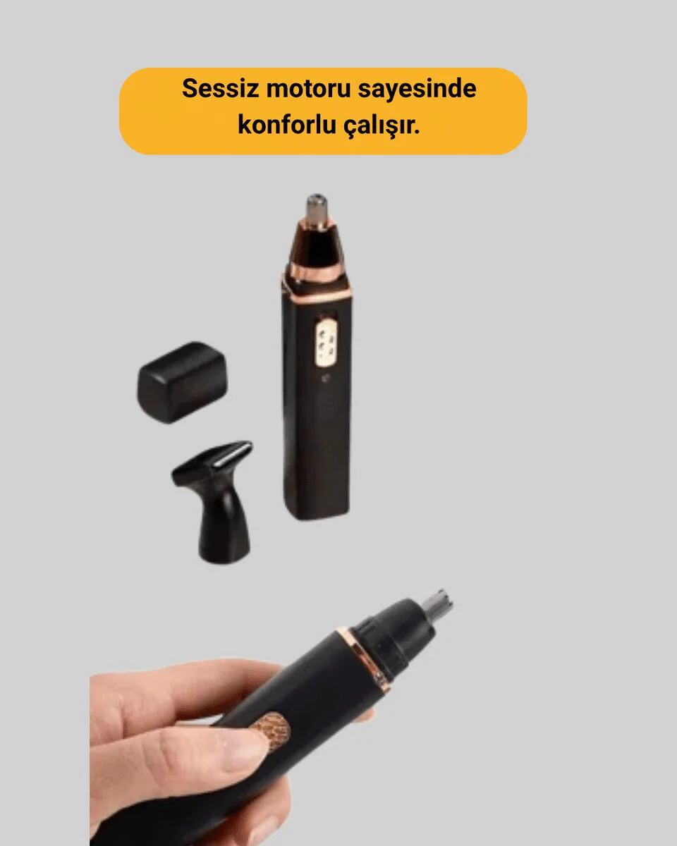Şarjlı Burun ve Kulak Kılı Temizleme Cihazı - Sessiz ve Kablosuz Tüy Kesme