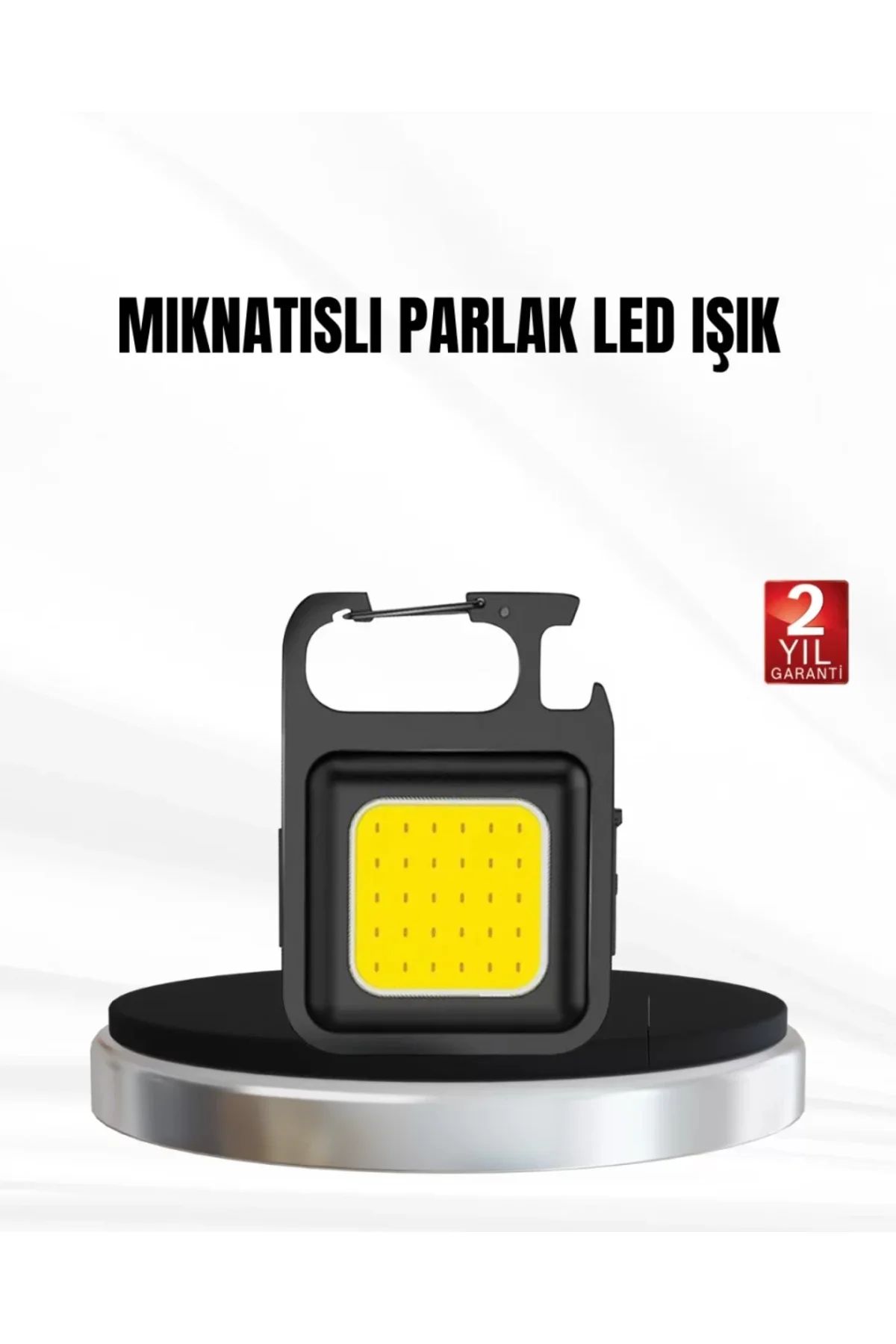 Şarjlı Cob Led Anahtarlık Fener – 4 Modlu, Manyetik Ve Katlanabil