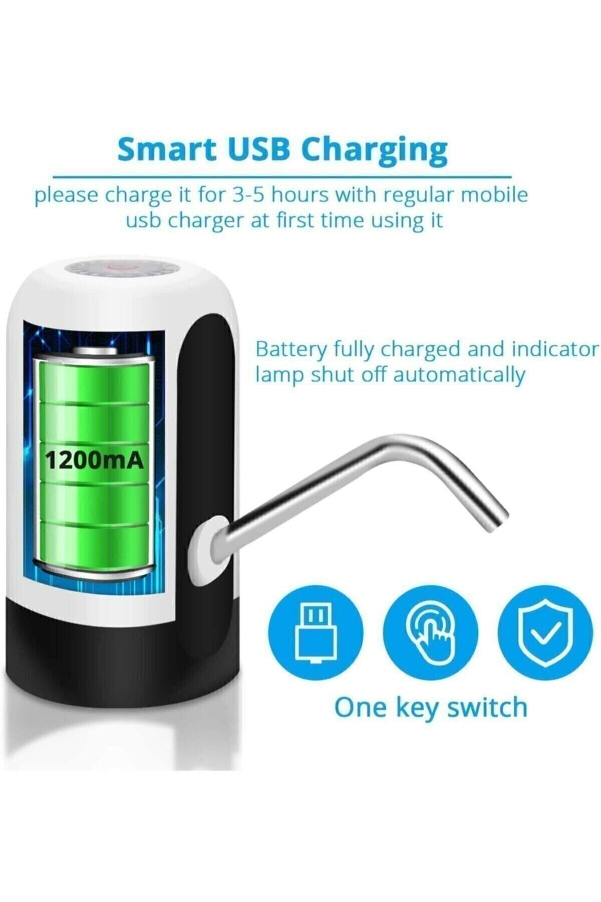 Şarjlı Damacana Su Pompası Cam Ve Plastik Damacanalara Uygun