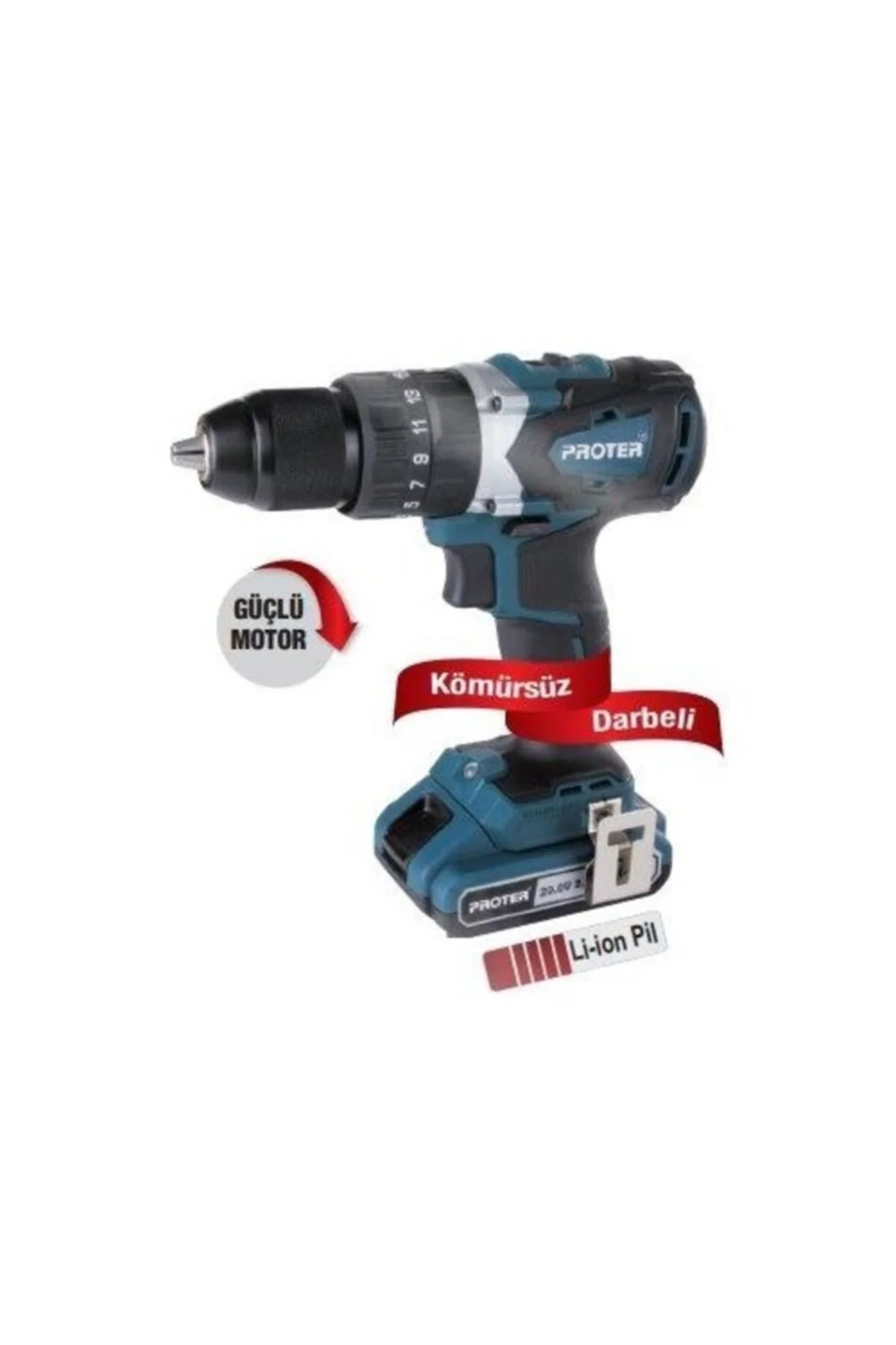 Şarjlı Darbeli Matkap 13mm Pst 720 Bl Kömürsüz Güçlü ve Hafif Tas
