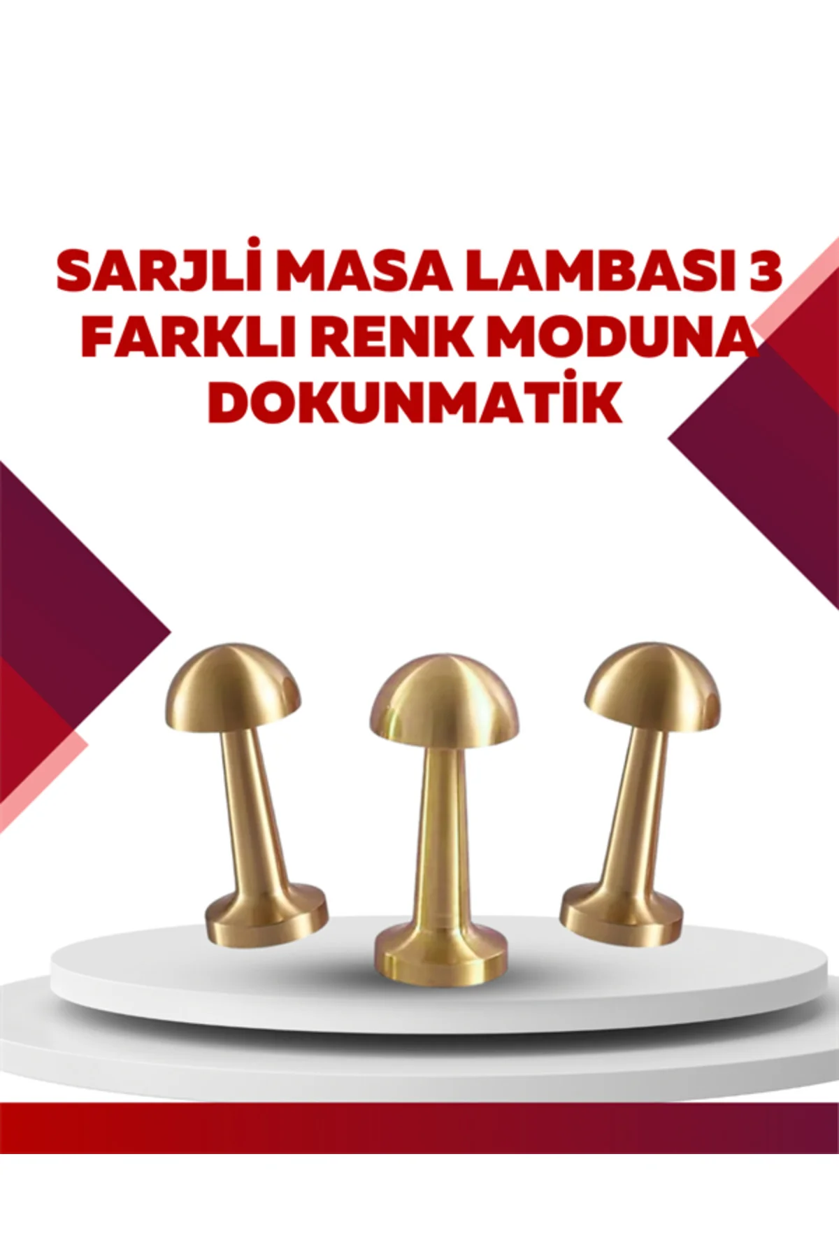 Şarjlı Dimmerli LED Masa Lambası – 4-8 Saat Aydınlatma