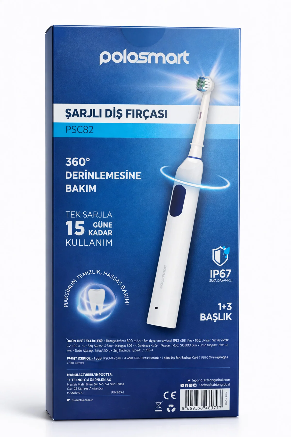 Şarjlı Diş Fırçası PSC82 Navy + Hediye Şarjlı Diş Fırçası(PSC74-P