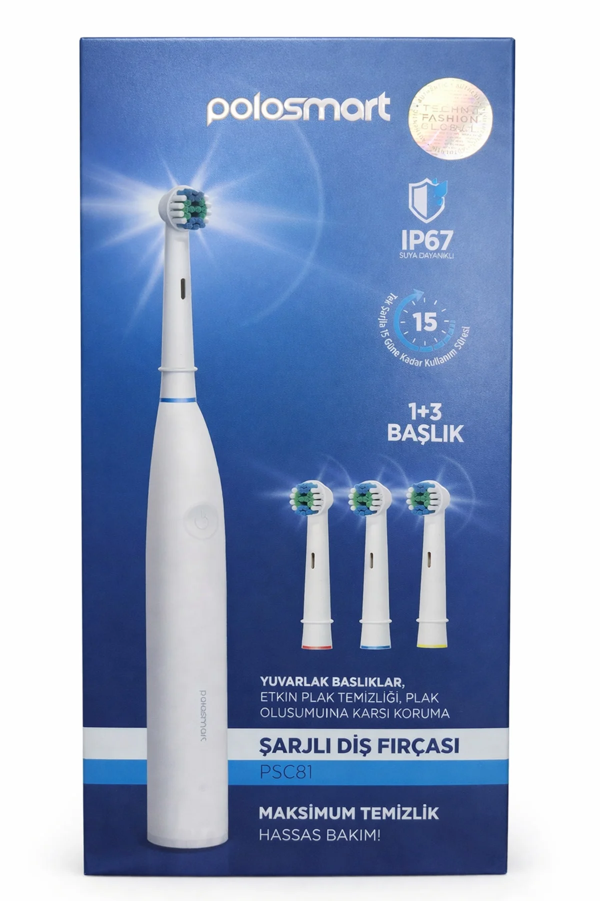 Şarjlı Diş Fırçası PSC81 Beyaz+ Hediye Şarjlı Diş Fırçası(PSC74-P