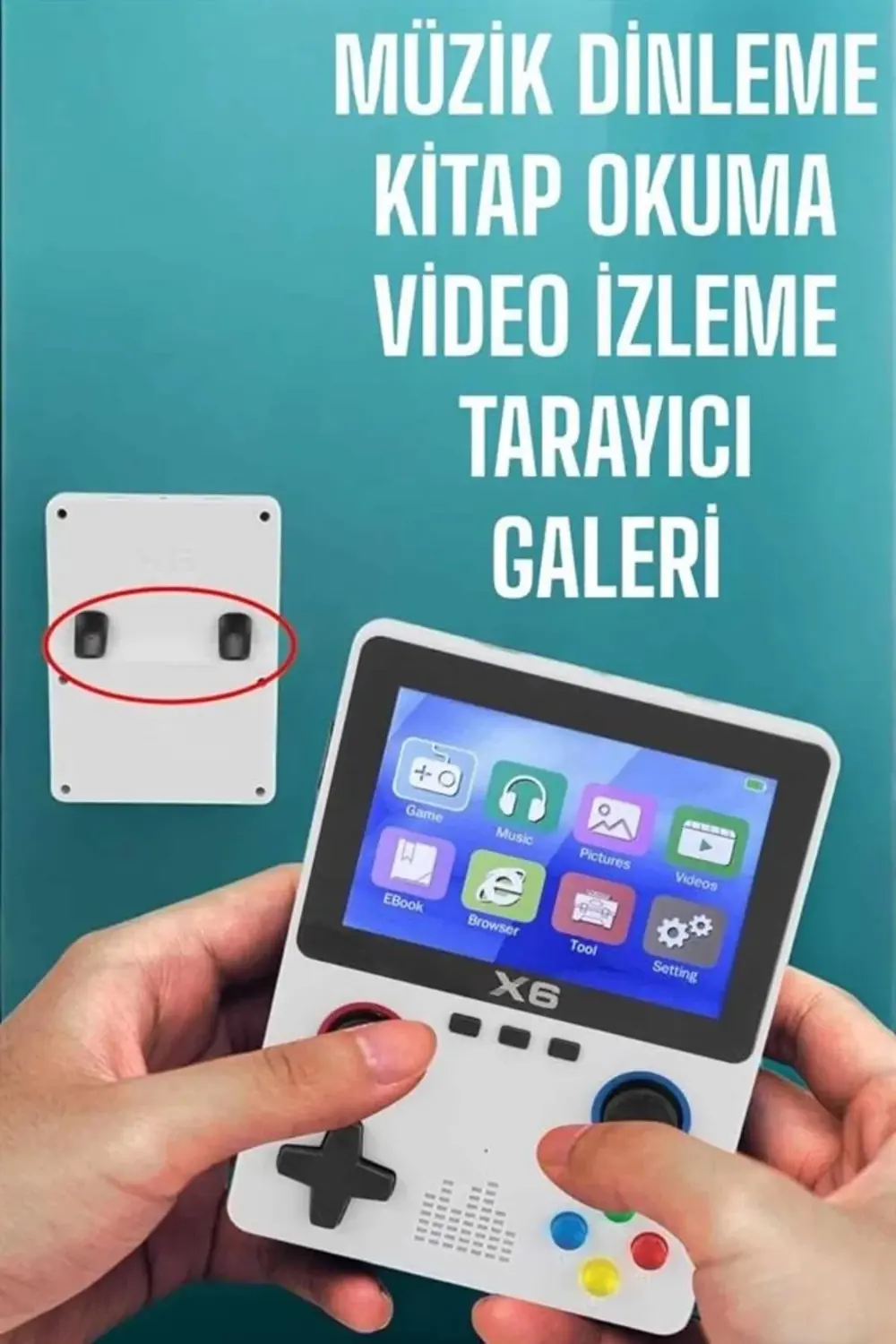 Şarjlı El Atarisi 3.5 İnç Ekran Kitap Okuma, Müzik Dinleme Ve Vid