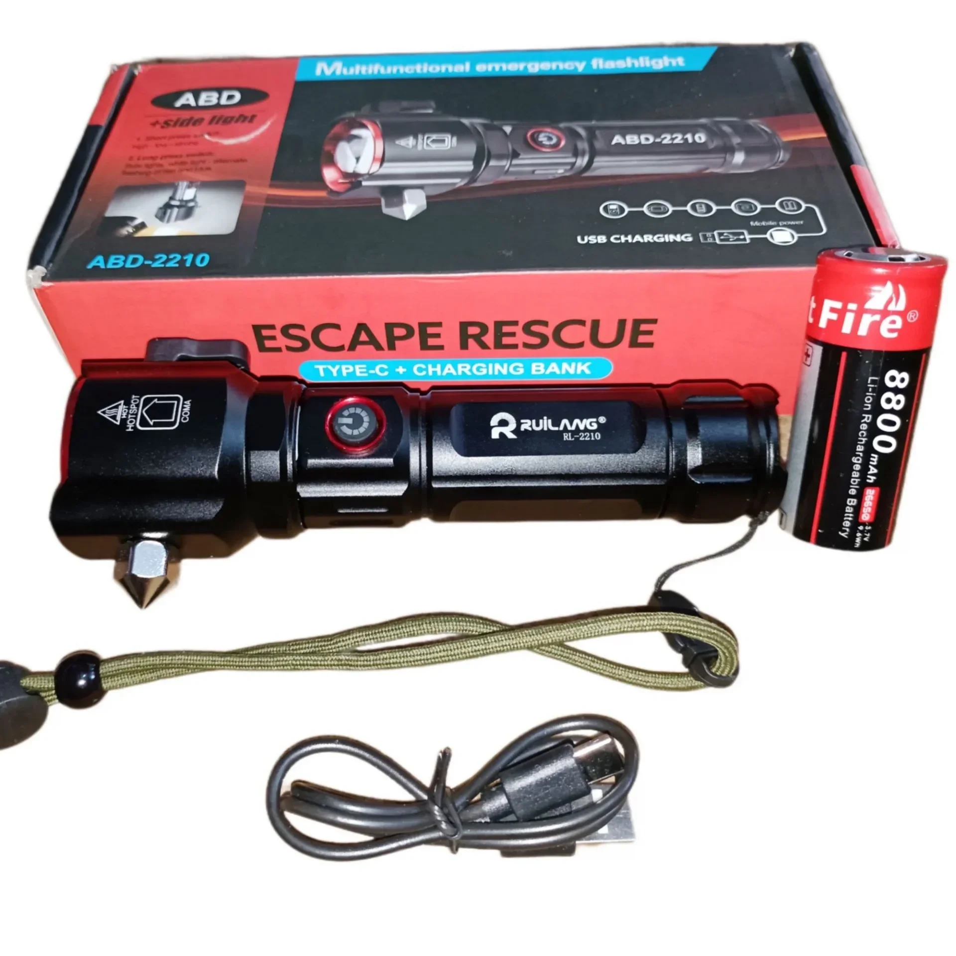 Şarjlı El Feneri  Yüksek Güçlü Led Işık Usb İle Şarj Escape Rescue Bx40 Fiyatı, Yorumları ve Özellikleri