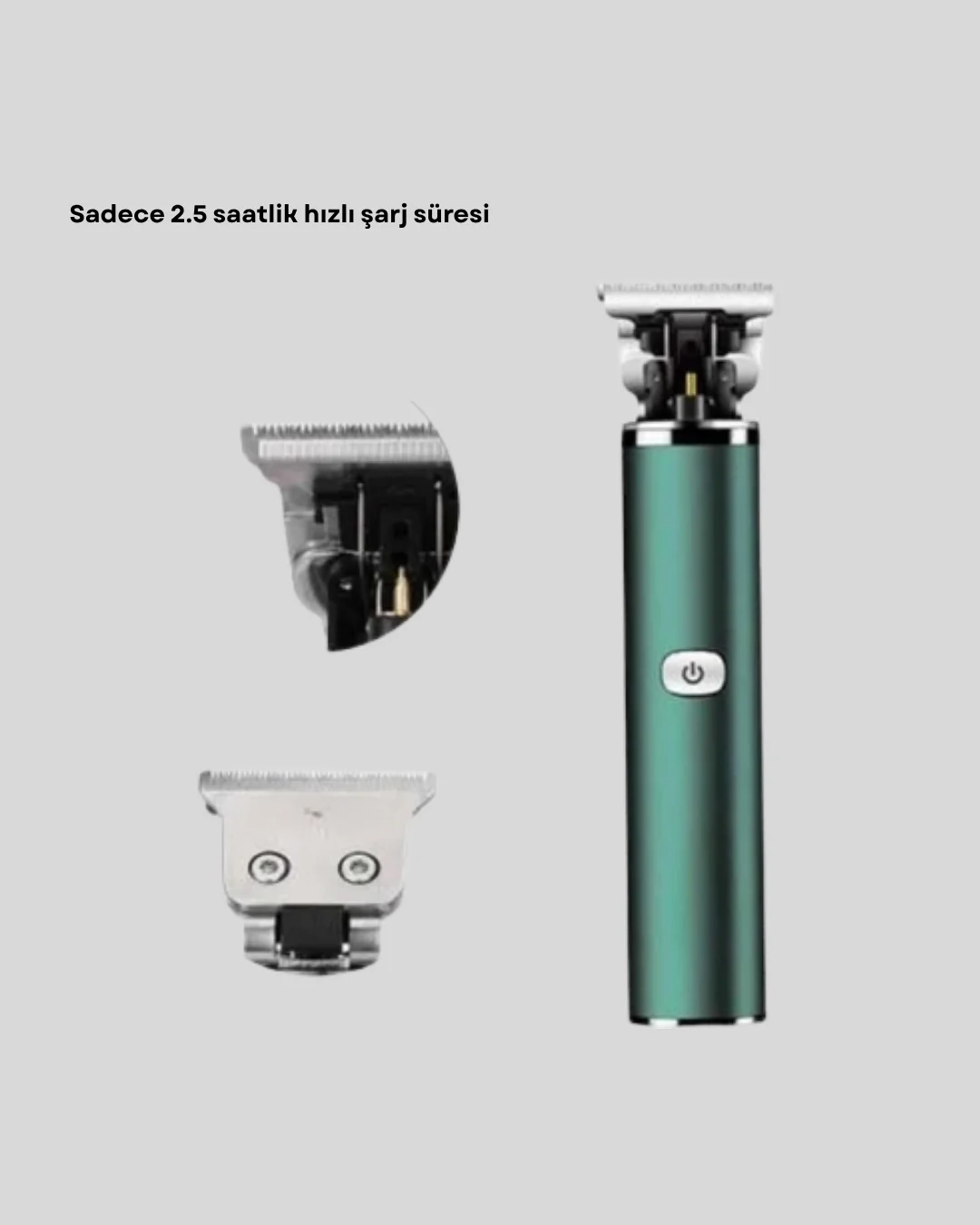 Şarjlı Erkek Tıraş Makinesi – 180 Dakika Pil Ömrü, 2.5 Saat Hızlı Şarj, USB ve Powerbank Uyumlu Şarjlı Erkek Tıraş Makinesi – 180 Dakika Pil Ömrü, 2.5 Saat Hızlı Şarj, USB ve Powerbank Uyumlu