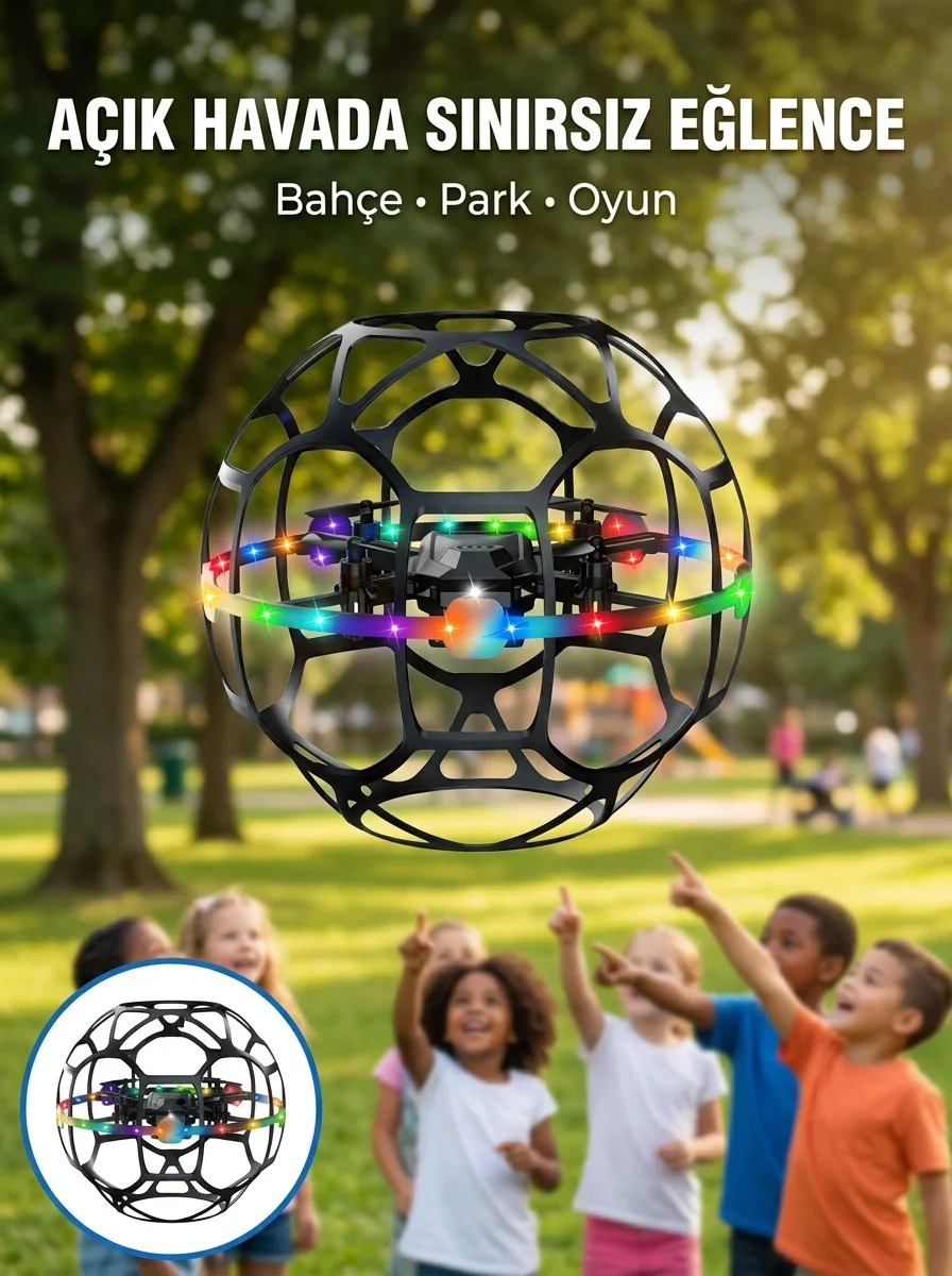 Şarjlı Futbol Topu Tasarımlı Mini Drone LED Aydınlatmalı Akıllı Fiyatı, Yorumları ve Özellikleri
