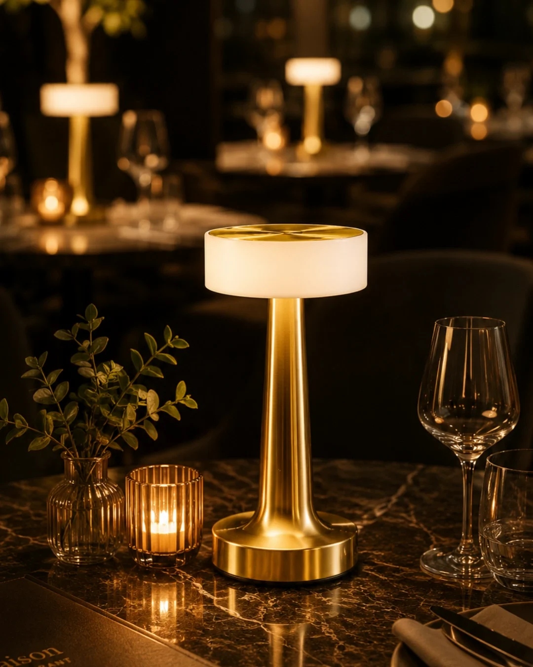 Şarjlı Gold Mantar Masa Lambası Dimmer Ayarlı Kablosuz LED Lamba Fiyatı, Yorumları ve Özellikleri