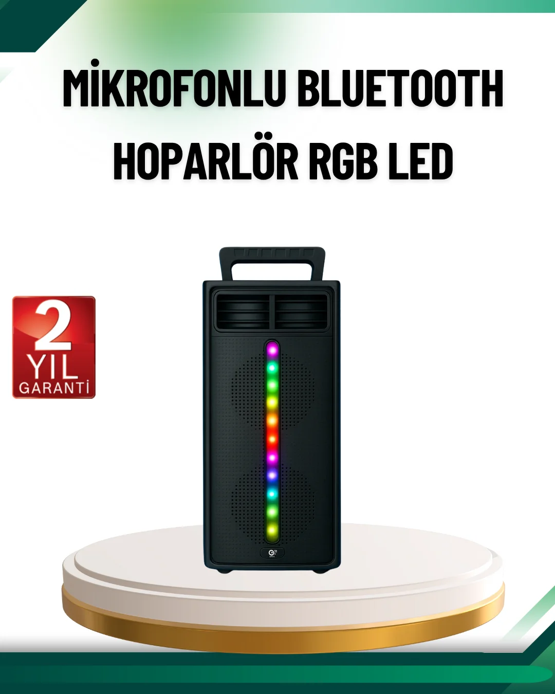 Şarjlı Işıklı Bluetooth Hoparlör | USB, AUX, TF Kart ve Radyo Destekli Şarjlı Işıklı Bluetooth Hoparlör | USB, AUX, TF Kart ve Radyo Destekli