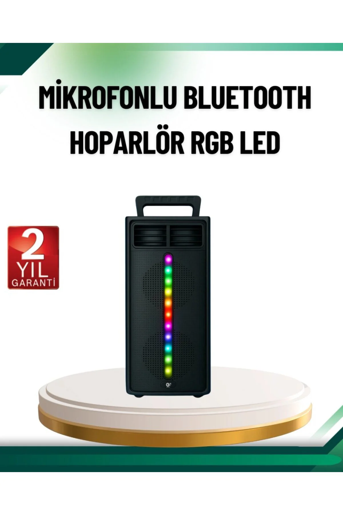 Şarjlı Işıklı Bluetooth Hoparlör | Usb, Aux, Tf Kart Ve Radyo Des