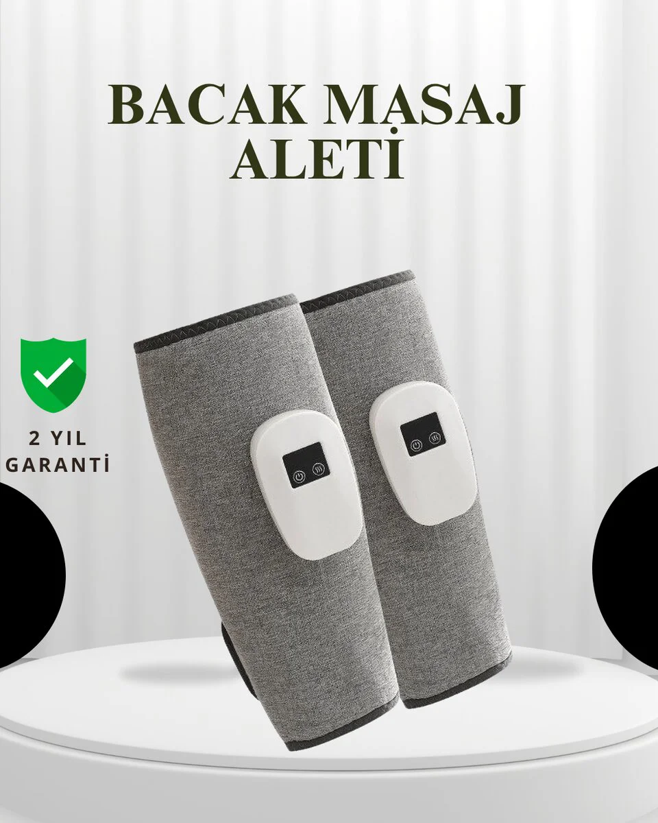 Şarjlı Isıtmalı Baldır Masaj Aleti – 3 Hava Basınçlı Titreşimli ve Akıllı Zamanlayıcı