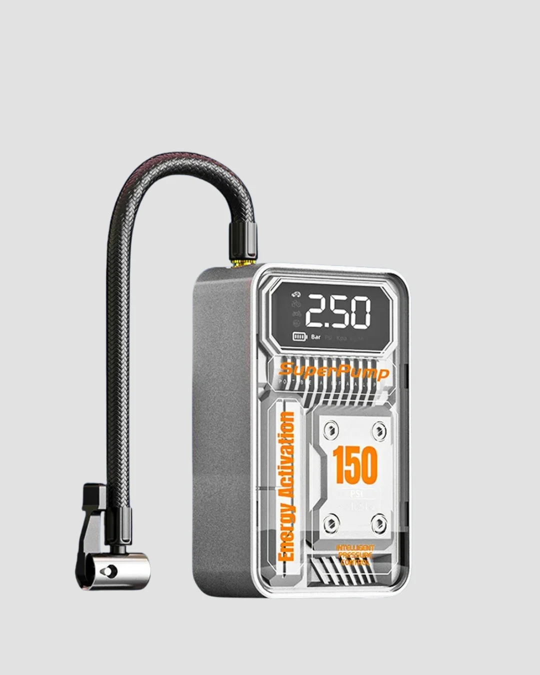 Şarjlı Kablosuz Hava Pompası – 150 PSI Basınç, LED Ekran ve 6000mAh Batarya