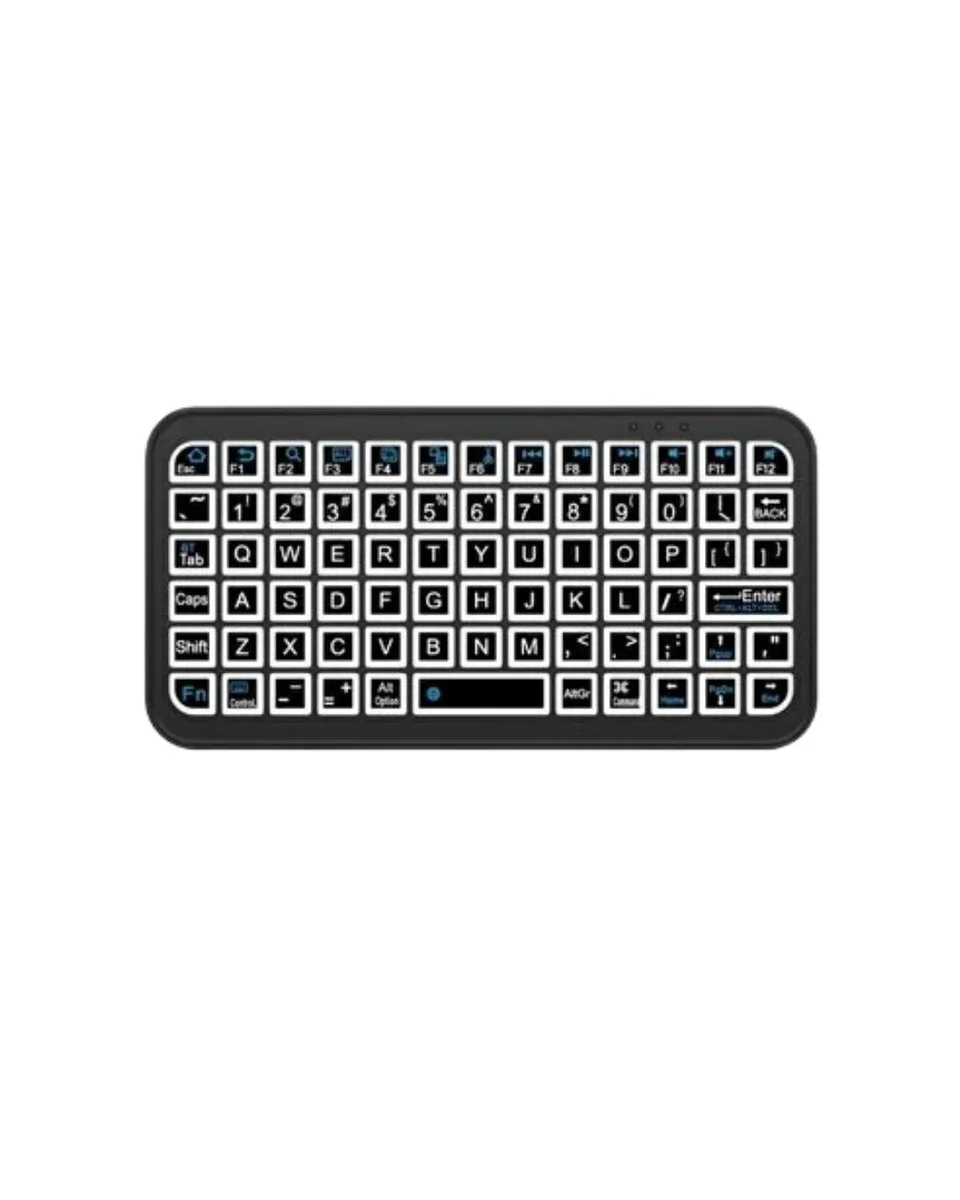 Şarjlı Kablosuz Mini RGB Klavye - Uzun Pil Ömürlü ve Masaüstü Estetiği