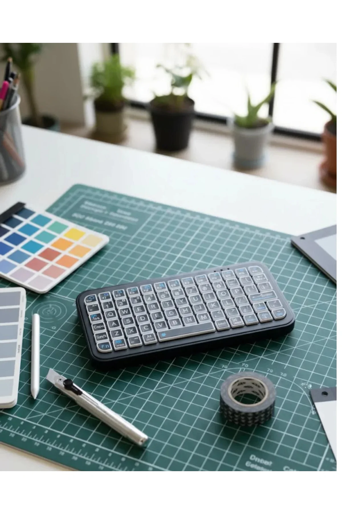 Şarjlı Kablosuz Mini RGB Klavye Uzun Pil Ömürlü