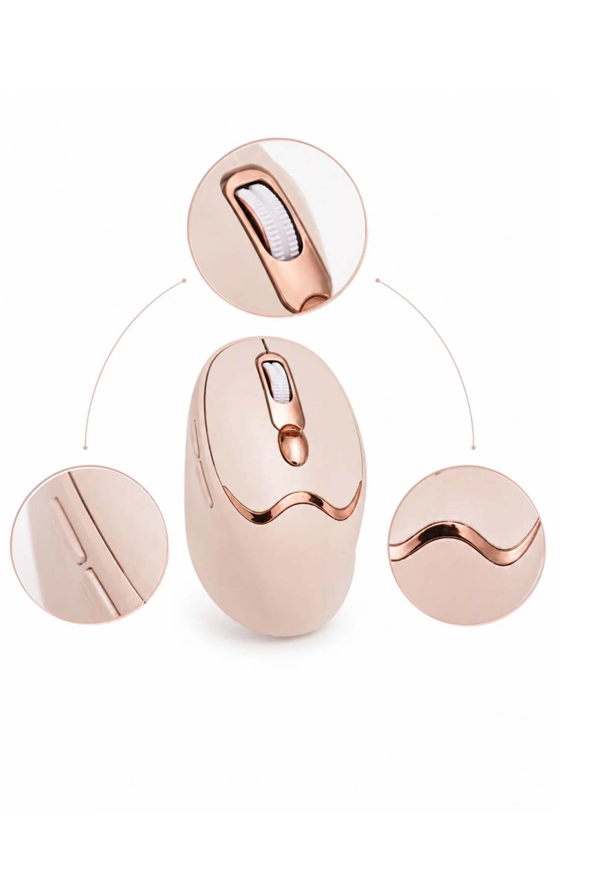 Şarjlı Kablosuz Mouse Sessiz Tıklama Bluetooth ve USB Destekli