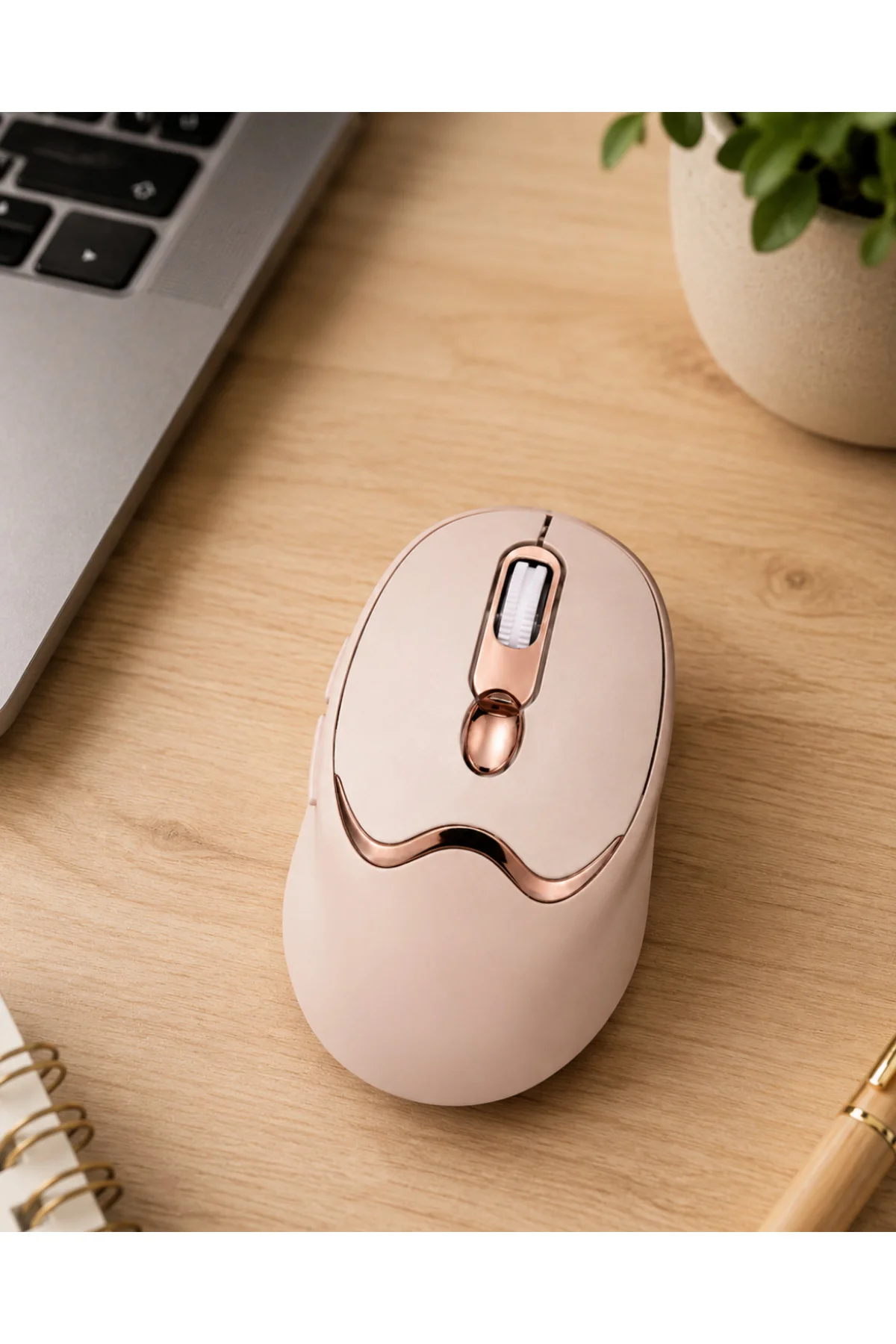 Şarjlı Kablosuz Mouse Sessiz Tıklama Bluetooth ve USB Destekli