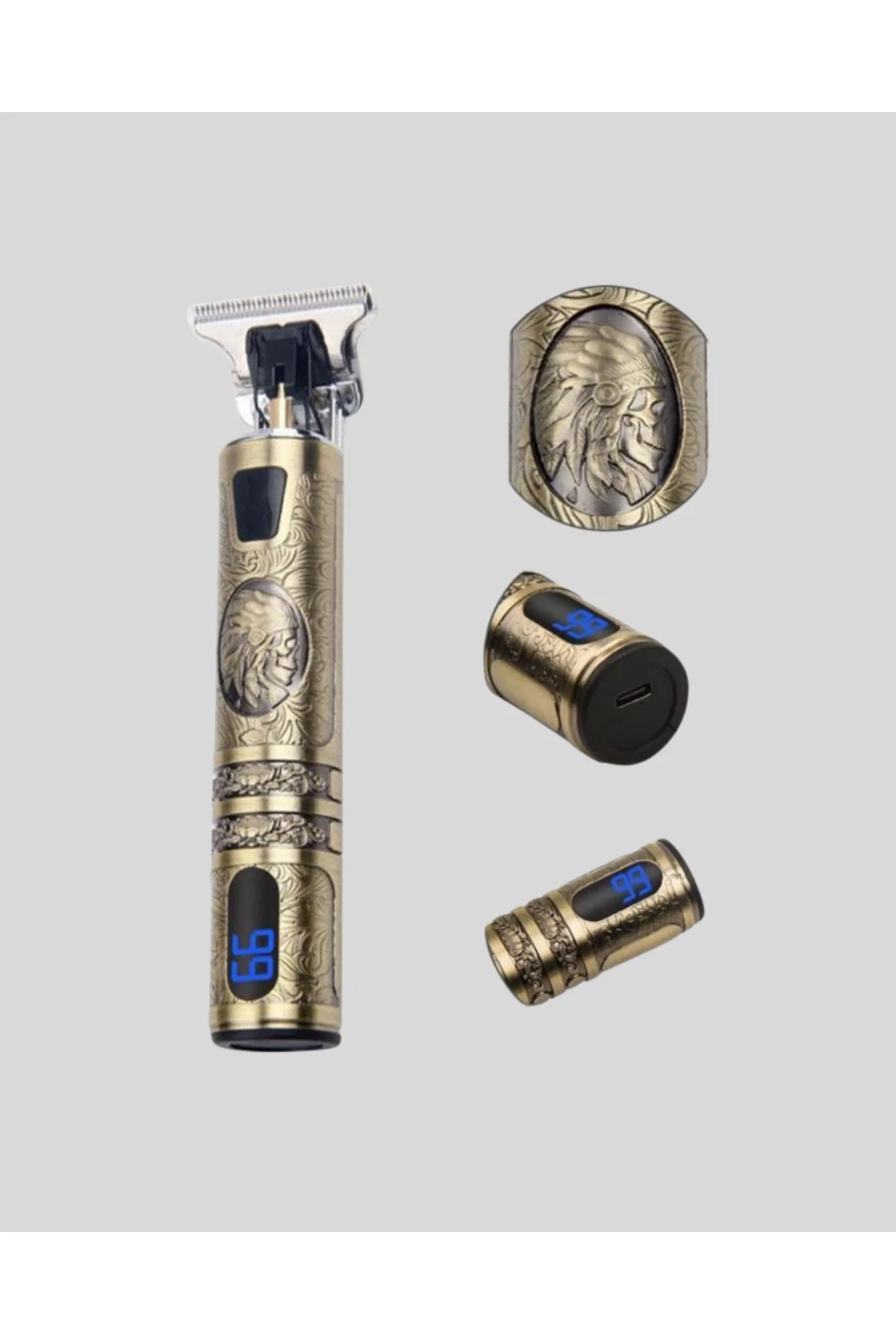 Şarjlı Kablosuz Tıraş Makinesi – 1800 mAh Batarya, Uzun Pil Ömrü, Profesyonel Sessiz Motor