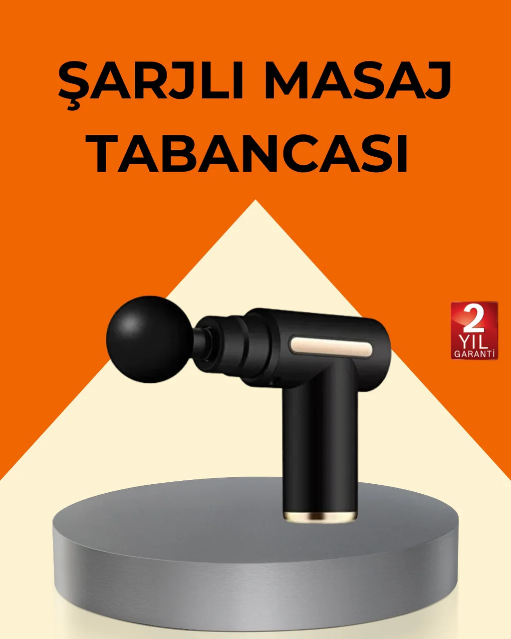 Şarjlı Kas Masaj Aleti 6 Kademe 4 Başlık Derin Doku Ems Titreşim Sporcu Masaj Tabancası - Lisinya Diğer
