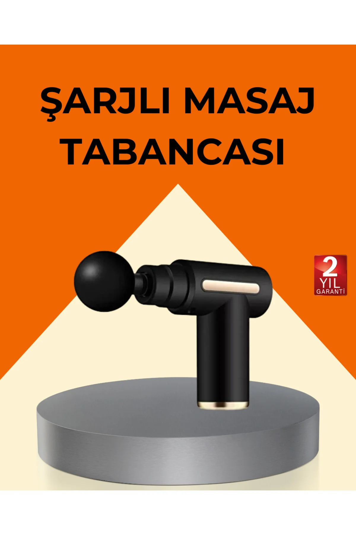 Şarjlı Kas Masaj Aleti 6 Kademe 4 Başlık Derin Doku EMS Titreşim 