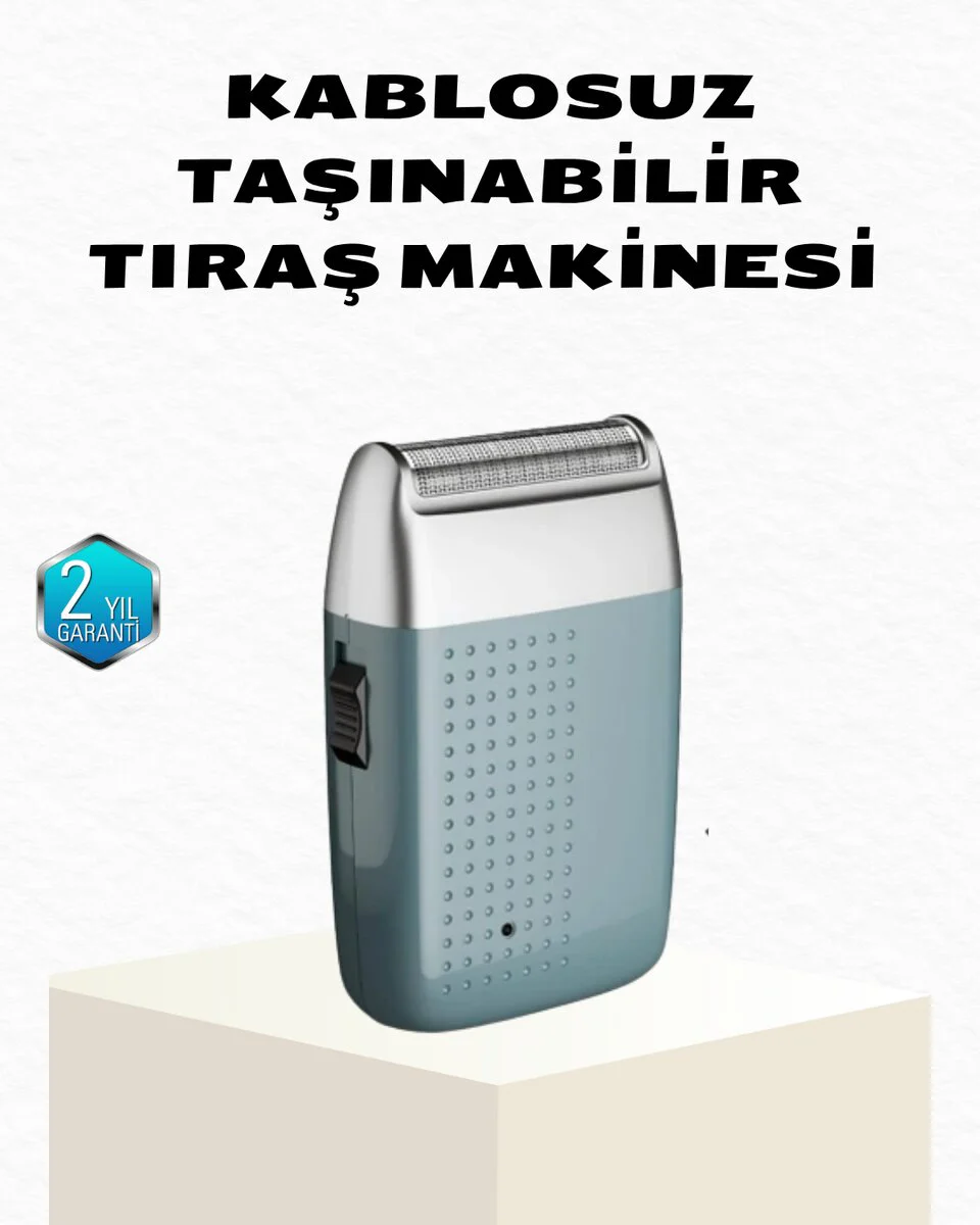 Şarjlı Kuru Kullanım Tıraş Makinesi – Kablosuz Taşınabilir, 1-2 Saat Kesintisiz Pil Ömrü