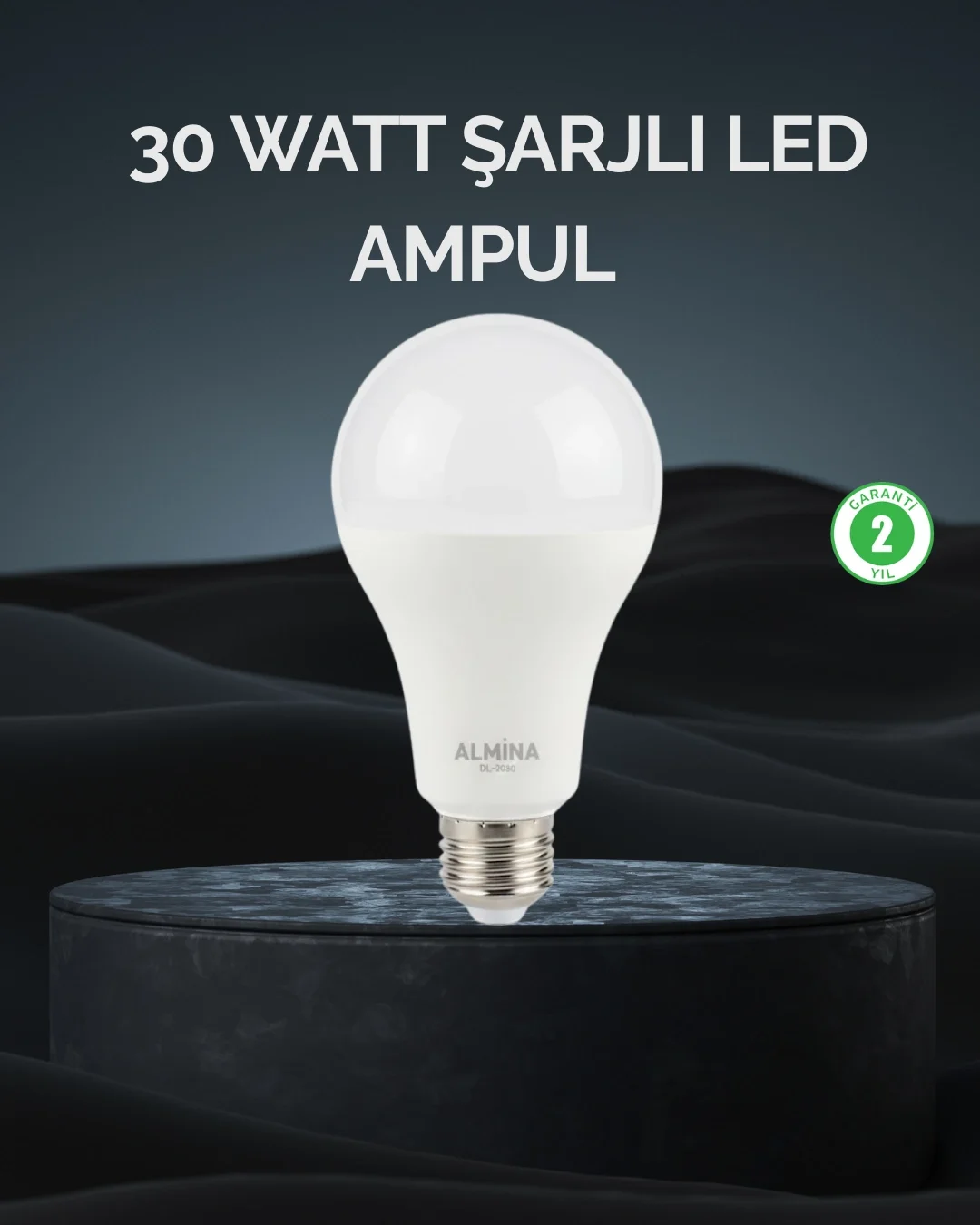 Şarjlı LED Ampul 30 Watt Soğuk Beyaz Fiyatı, Yorumları ve Özellikleri