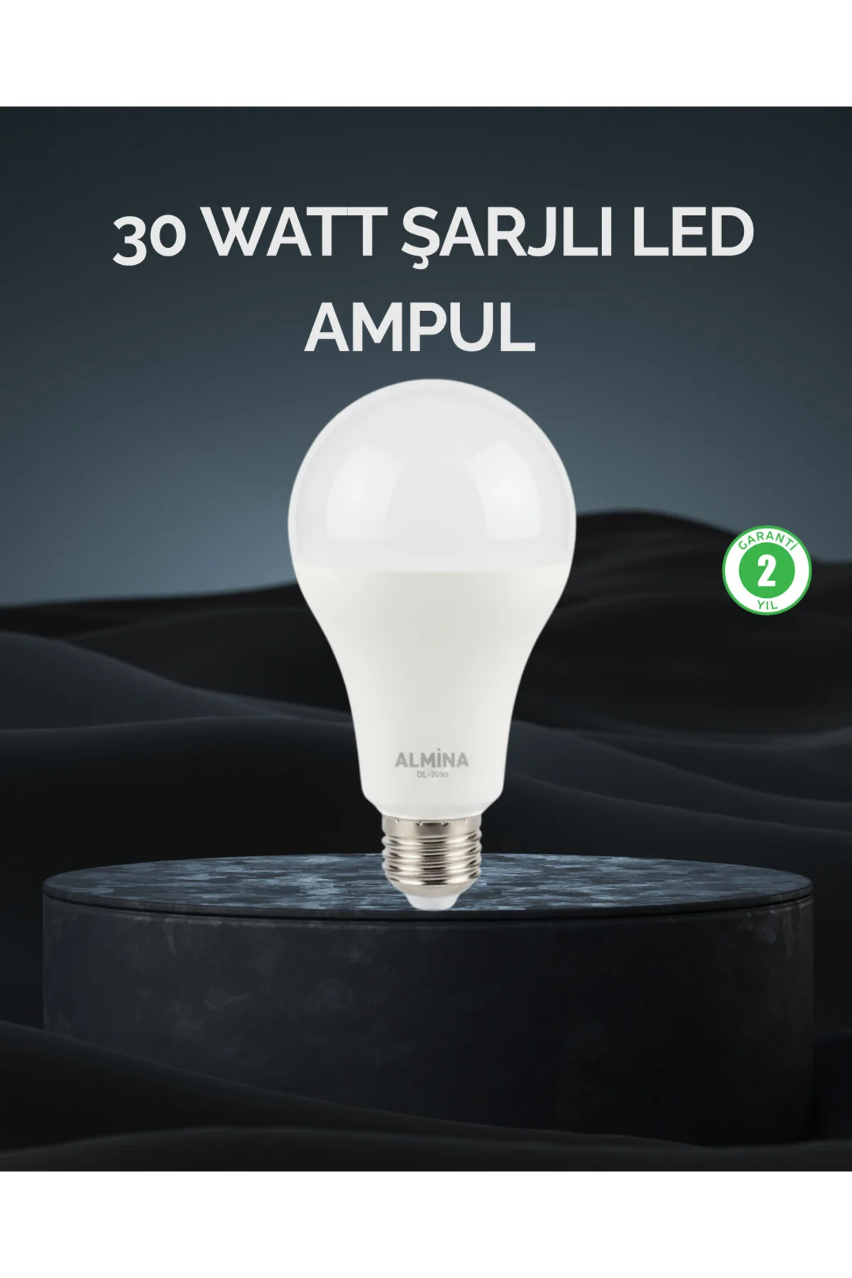 Şarjlı Led Ampul 30 Watt Soğuk Beyaz Şarjlı Led Ampul 30 Watt Soğuk Beyaz