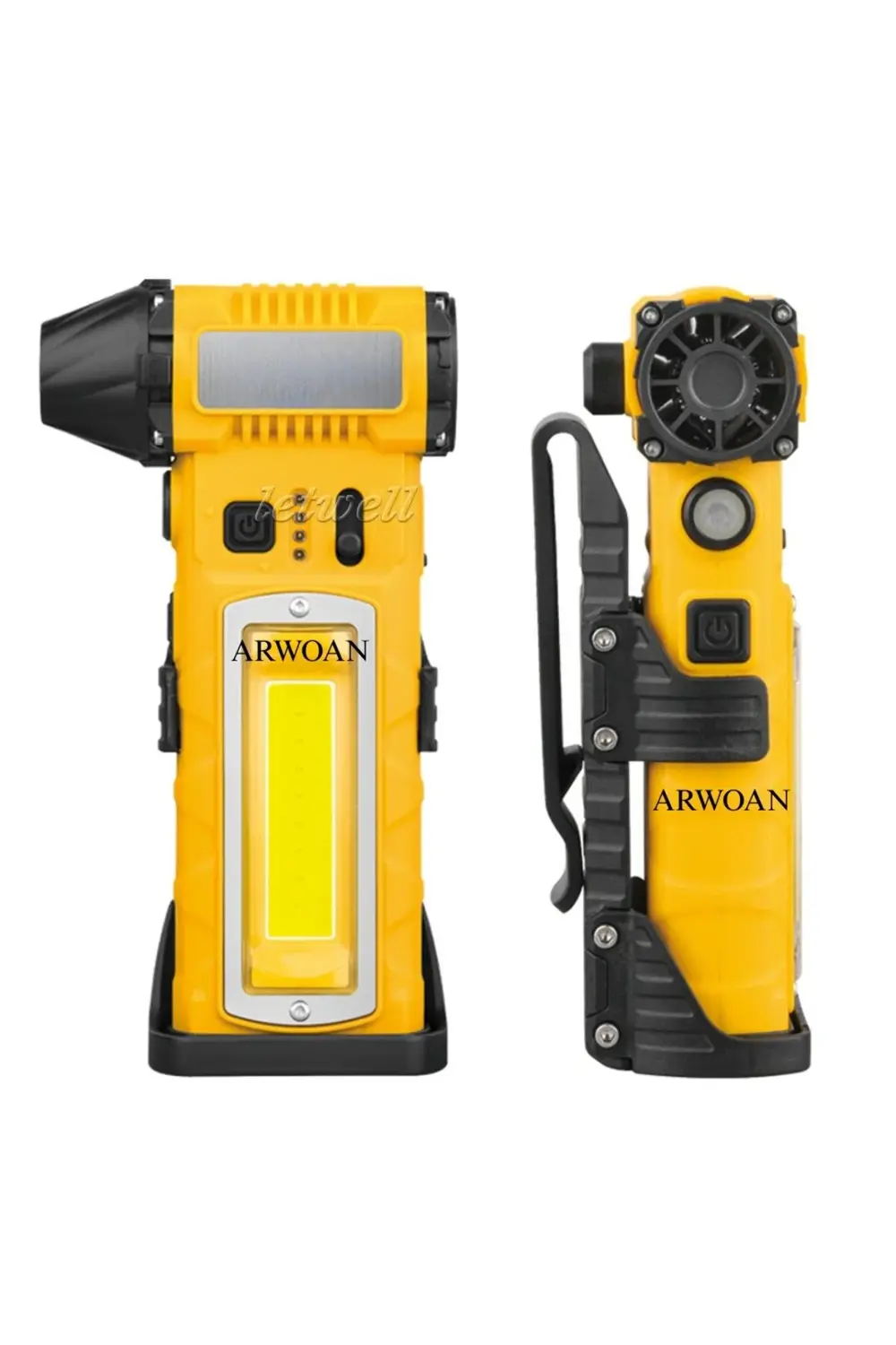 Şarjlı LED El Feneri ve Fan, Taşınabilir Hava Üfleme Cihazı Çok F