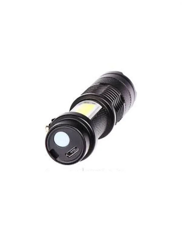 Şarjlı LED El Feneri - 14500 Pil Dahil, 2000 Lümen, 4 Işık Modu, Mini Boy