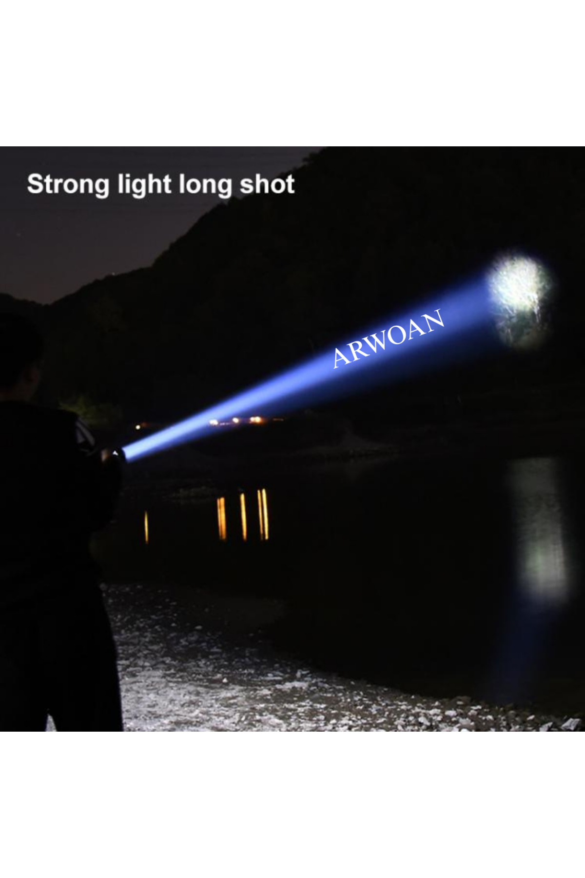 Şarjlı LED El Feneri Ultra Parlak, Zoomlu, Dayanıklı Gövde, Taşın