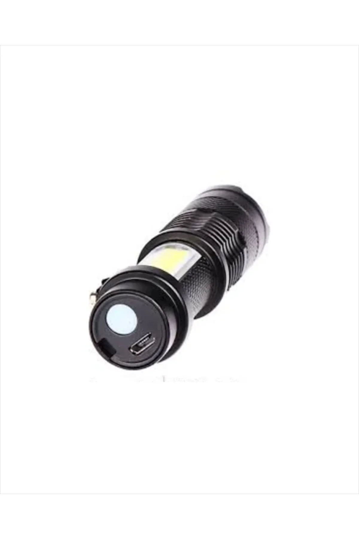 Şarjlı LED El Feneri - 14500 Pil Dahil, 4 Işık Modu, Mini Boy