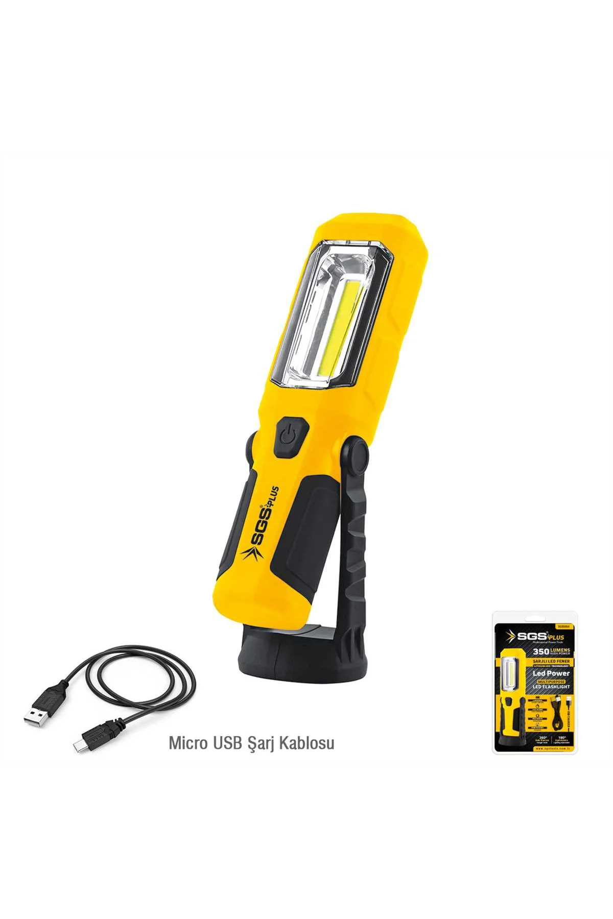 Şarjlı Led Fener / 350 Lumens SGS5054
