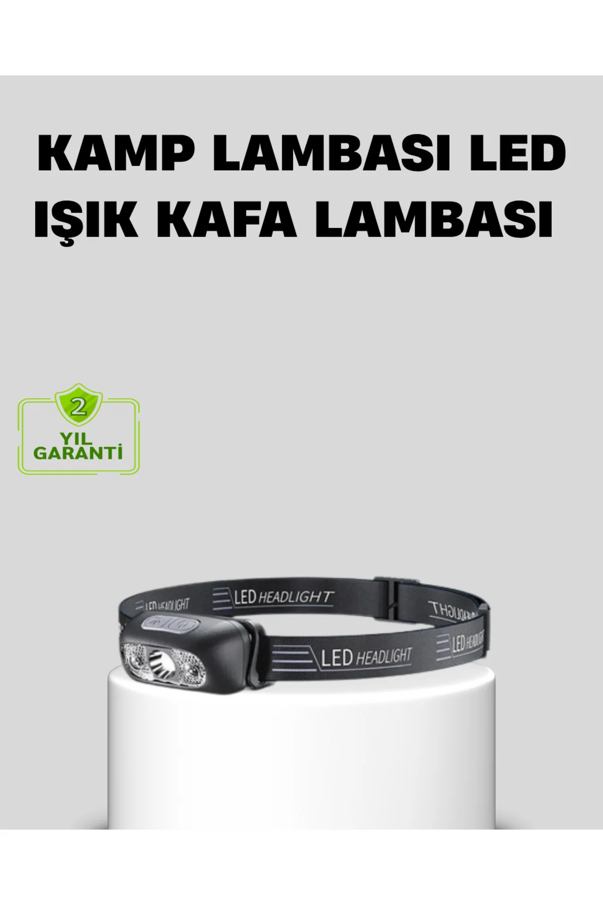 Şarjlı LED Kafa Feneri | 4 Modlu Akıllı Sensörlü Far | Su Geçirmez IPX5 Kamp ve Balıkçı Lambası