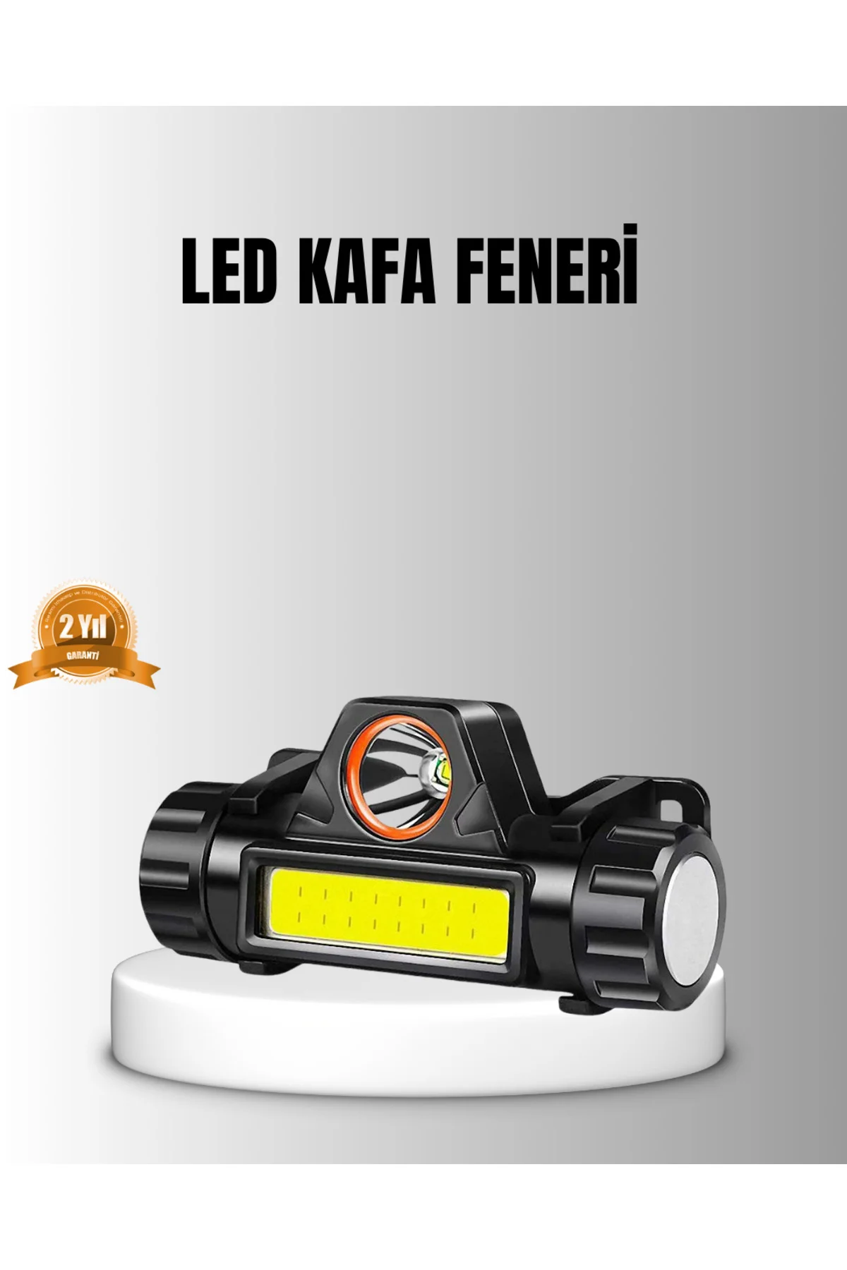 Şarjlı LED Kafa Feneri – Çift Fonksiyonlu, 200LM Işık Gücü, IP44 
