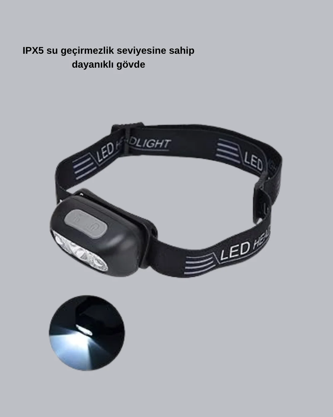 Şarjlı LED Kafa Feneri | 4 Modlu Akıllı Sensörlü Far | Su Geçirme