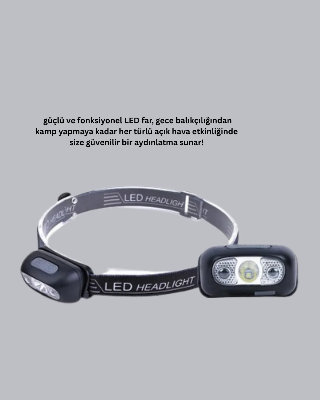 Şarjlı LED Kafa Feneri | 4 Modlu Akıllı Sensörlü Far | Su Geçirme