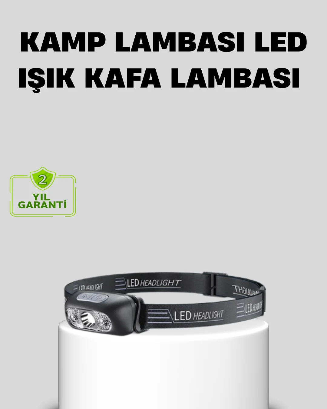 Şarjlı LED Kafa Feneri | 4 Modlu Akıllı Sensörlü Far | Su Geçirme
