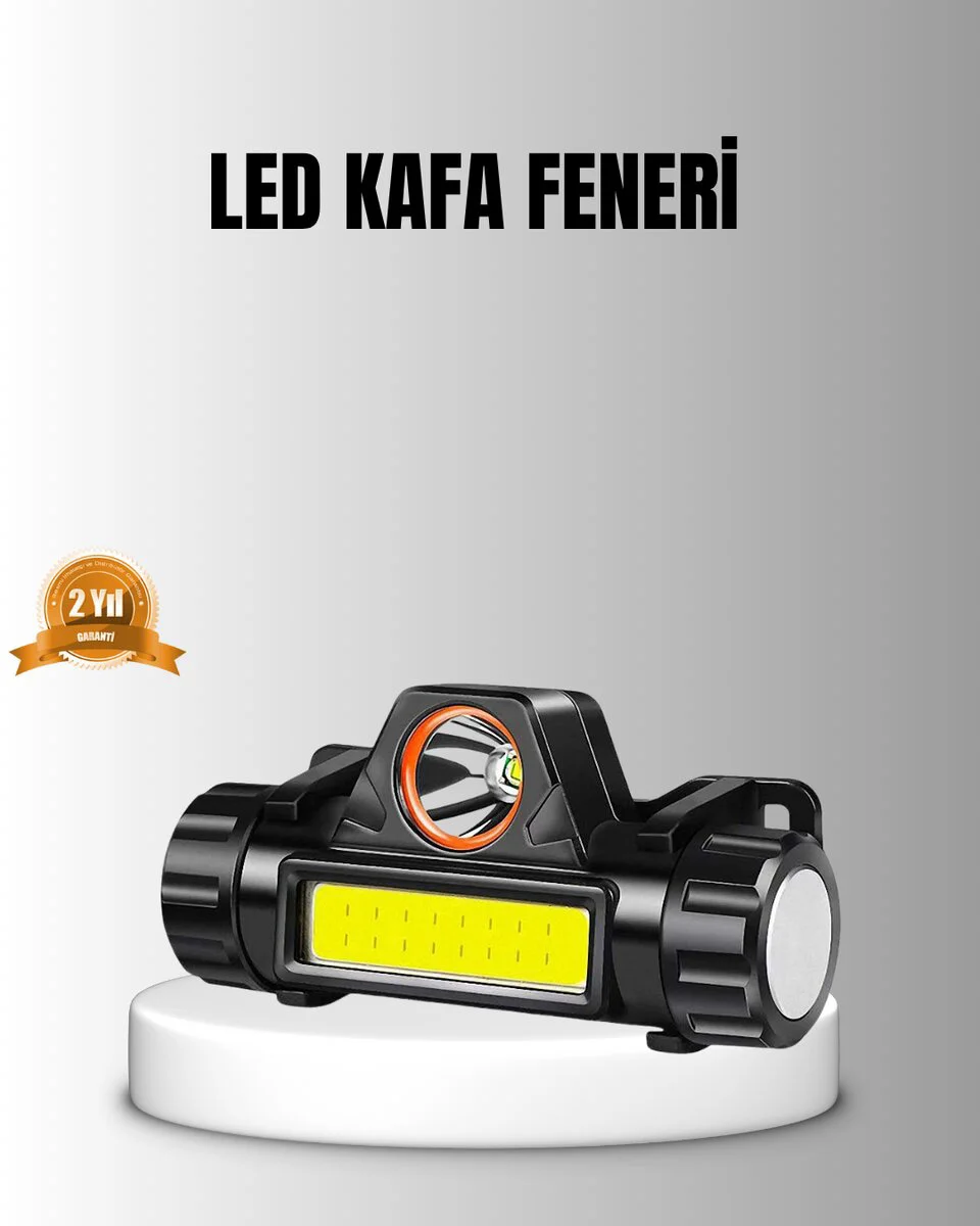 Şarjlı LED Kafa Feneri – Çift Fonksiyonlu 200LM Işık Gücü IP44 Suya Dayanıklı Fiyatı, Yorumları ve Özellikleri
