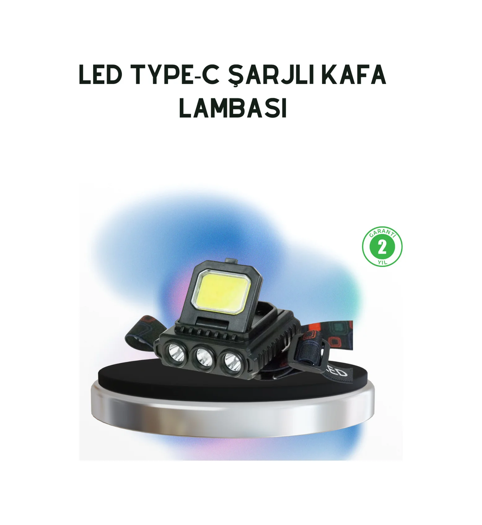 Şarjlı Led Kafa Lambası 800 Lumen Cob Xpe Ayarlanabilir Başlıklı - Lisinya Diğer