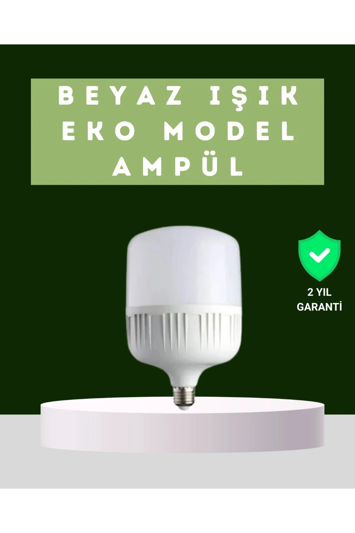 Şarjlı Led Torch Ampul 30 Watt Beyaz Işık Enerji Tasarruflu
