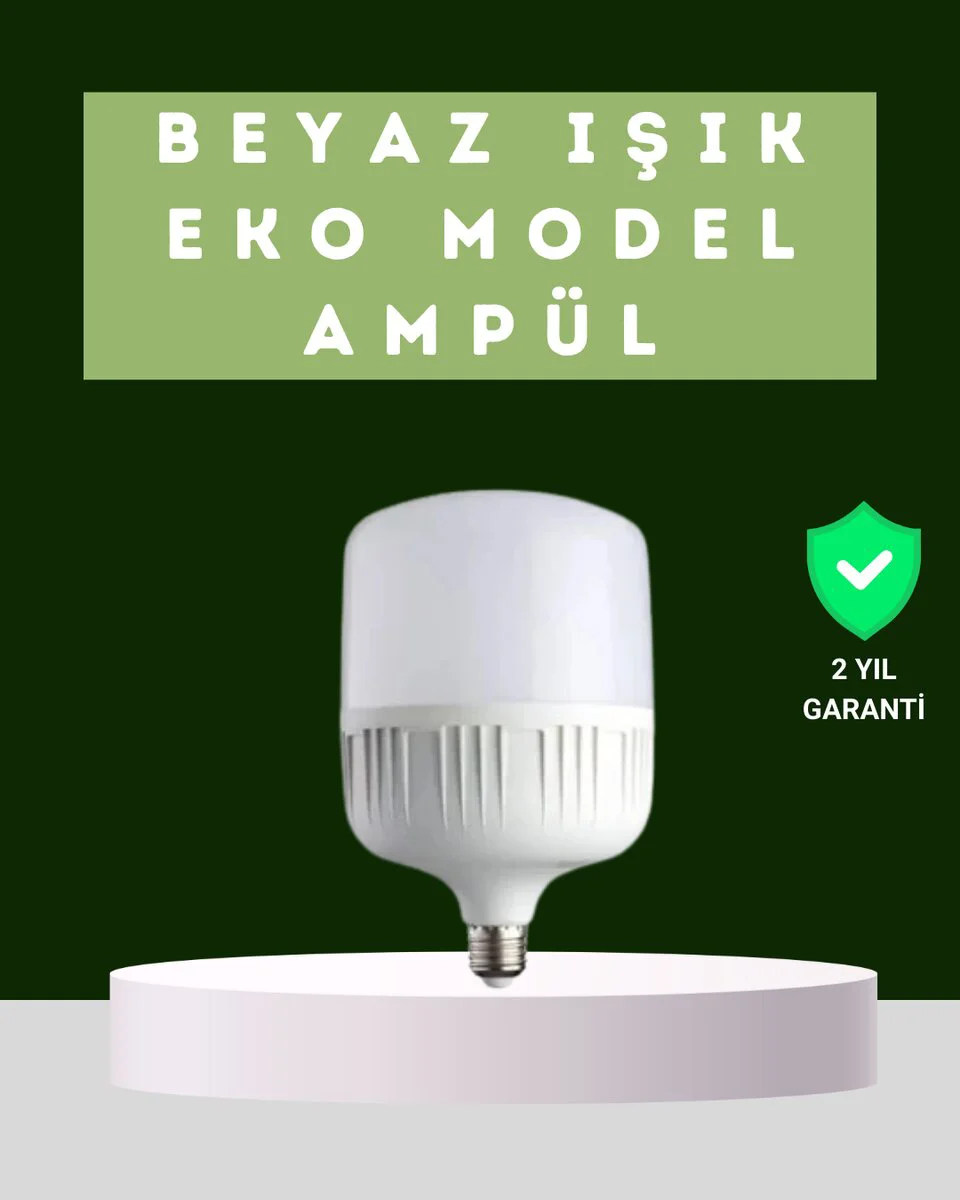 Şarjlı LED Torch Ampul 30 Watt Beyaz Işık - Elektrik Kesintilerine Karşı Enerji Tasarruflu Güvenli Aydınlatma