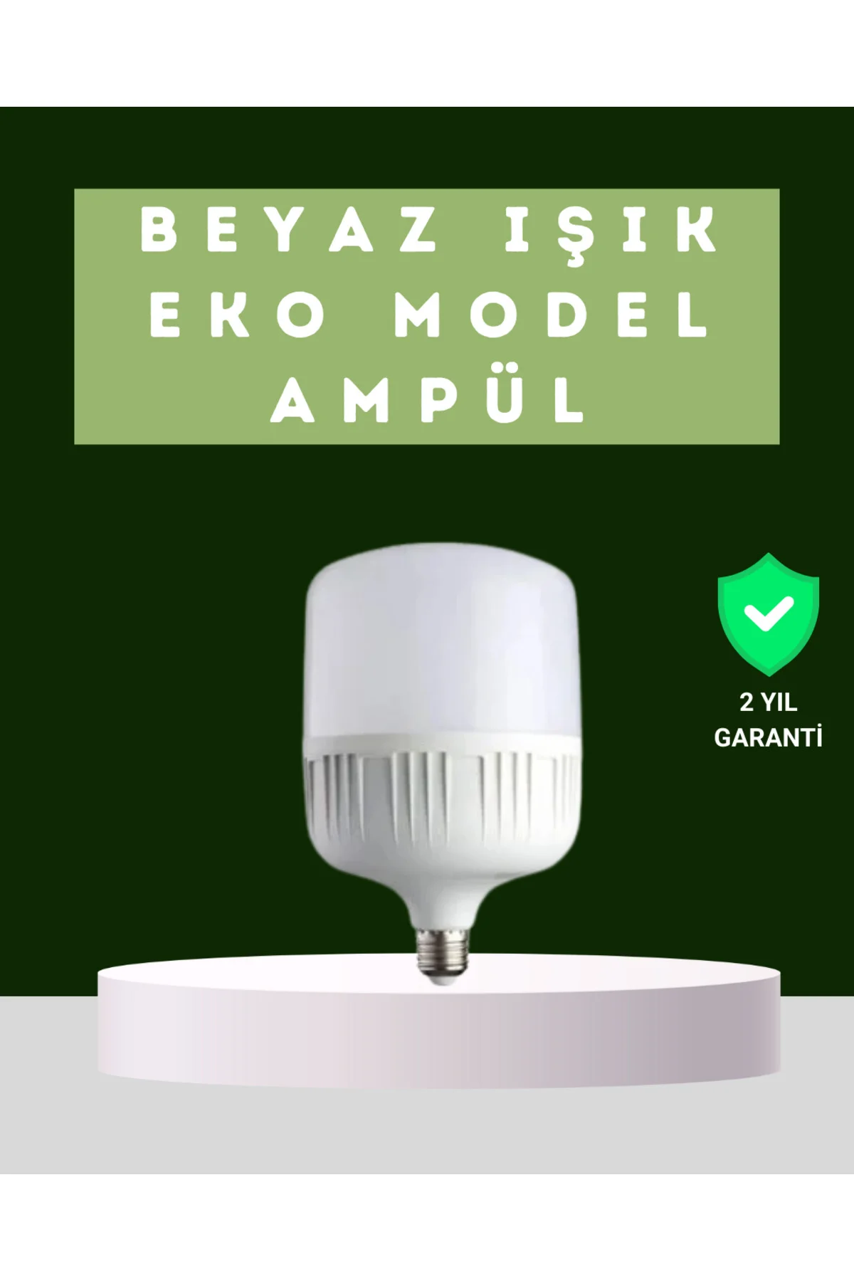 Şarjlı Led Torch Ampul 30 Watt Beyaz Işık Enerji Tasarruflu